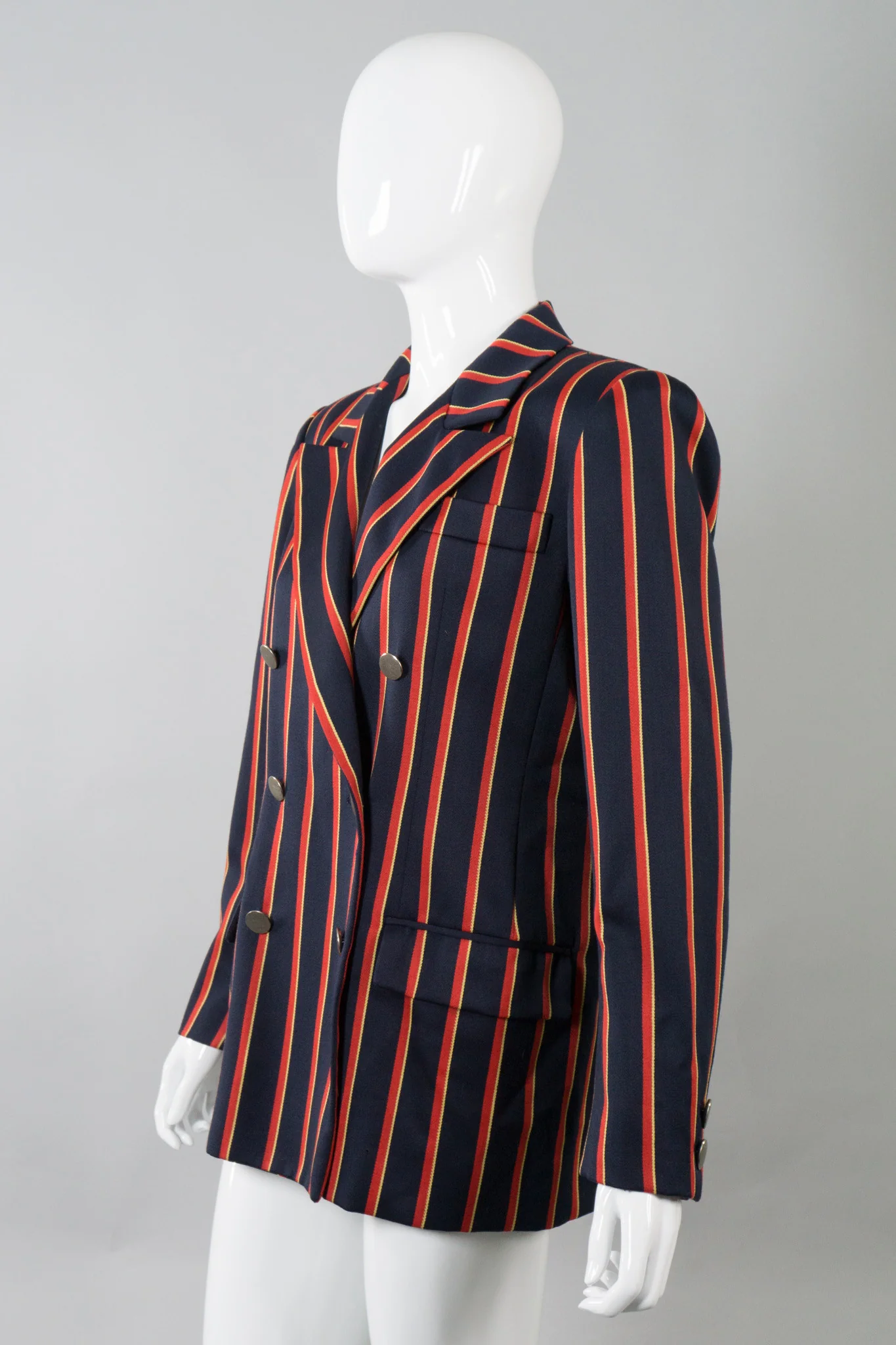 Double Breasted Striped Blazer - Image 3
