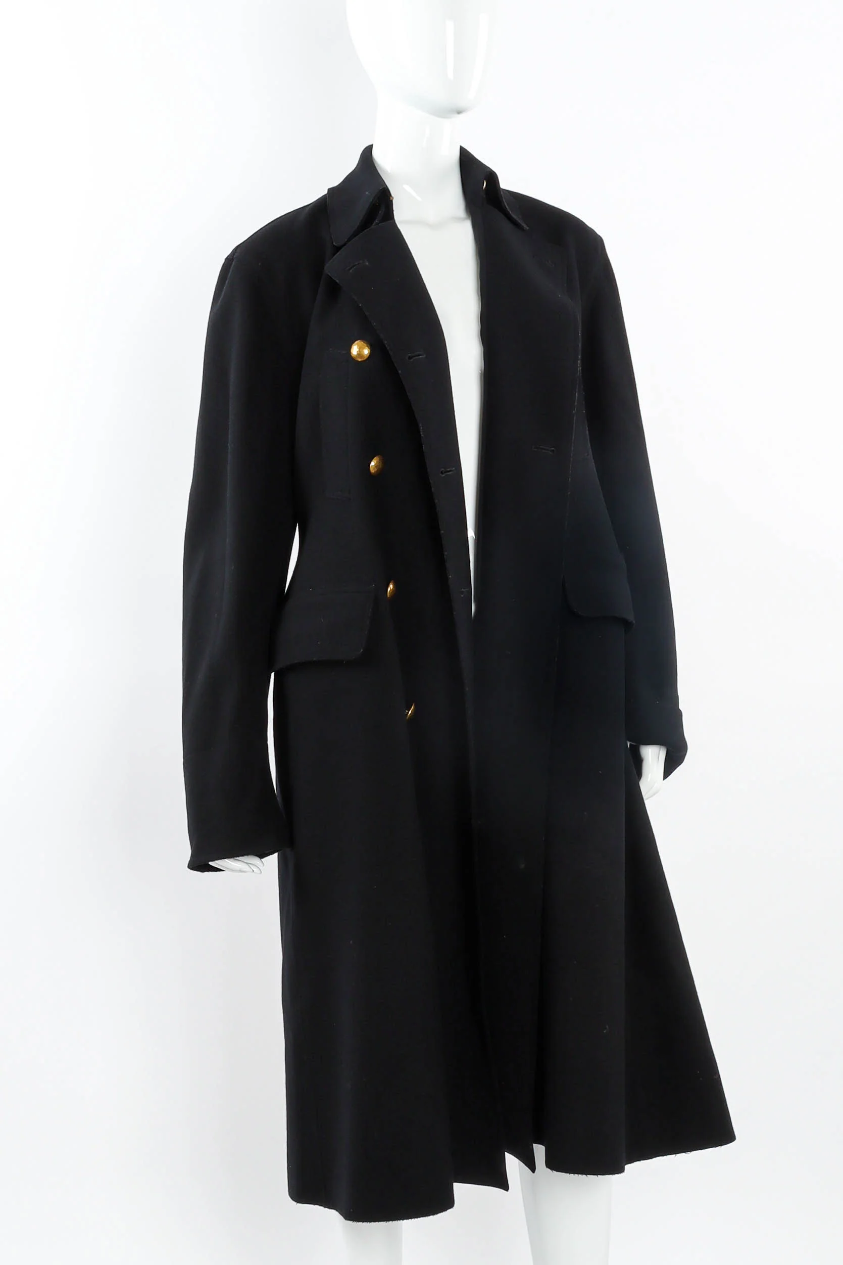 Double Breasted Wool Coat - Image 3
