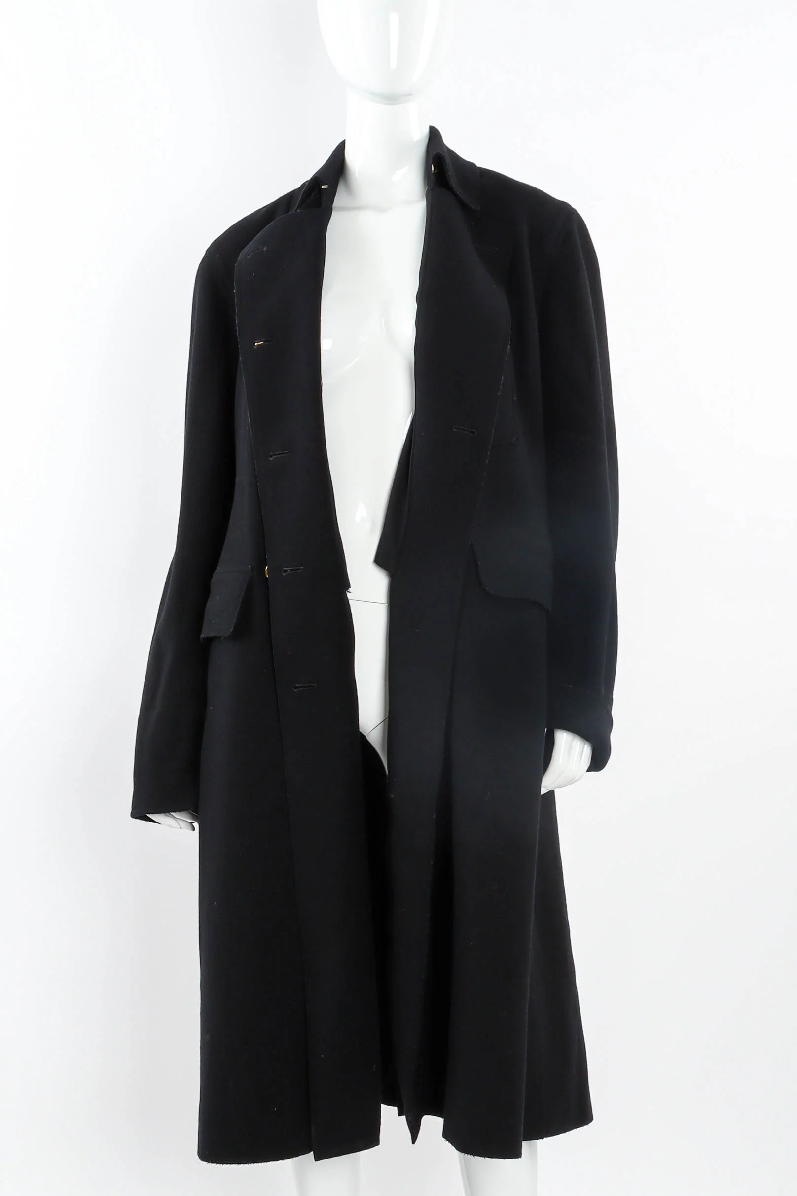 Double Breasted Wool Coat - Image 4