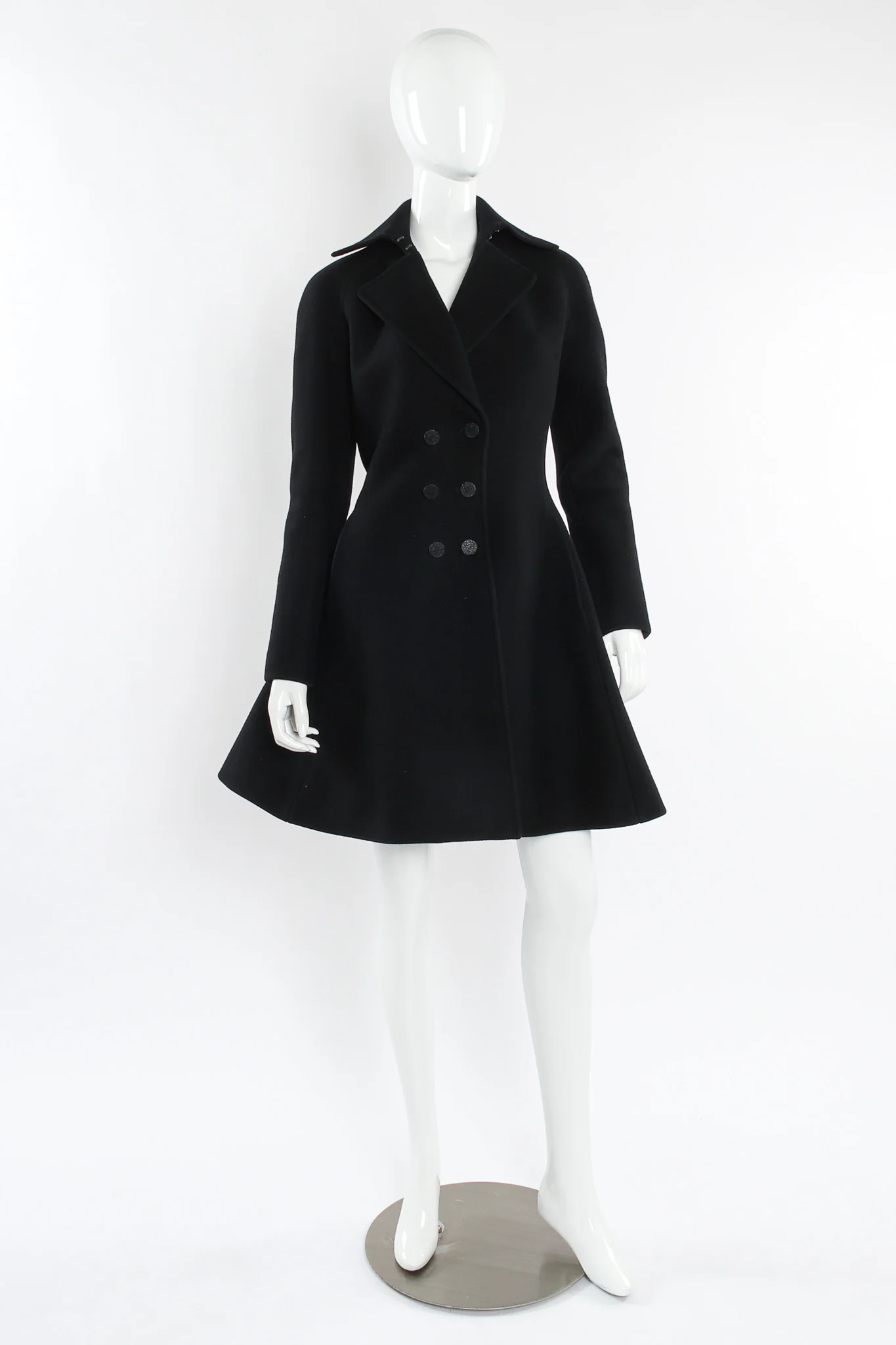 Double Breasted Wool Coat Dress