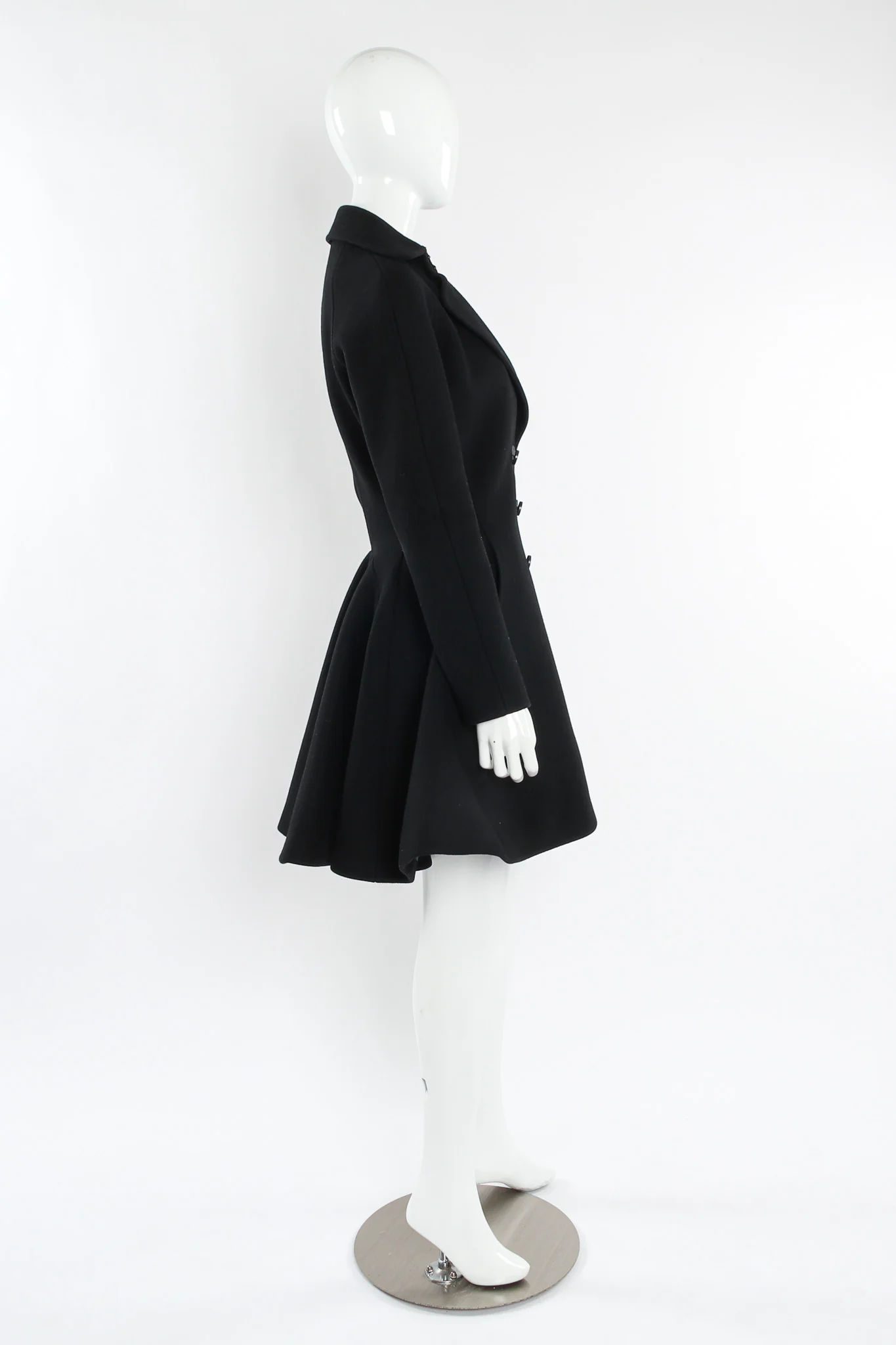 Double Breasted Wool Coat Dress - Image 3