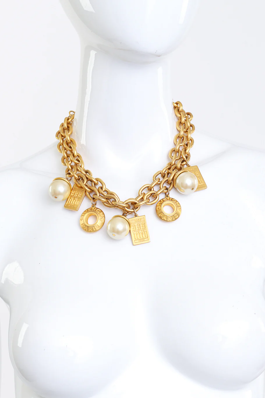 Double Chain Souvenir Charm Necklace - Image 2