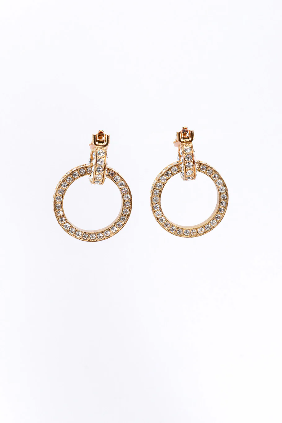 Double Hoop Rhinestone Earrings