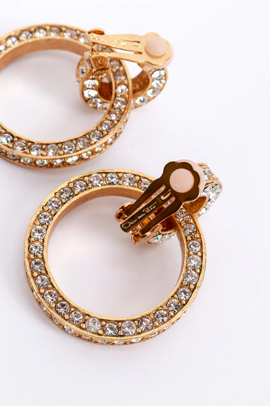 Double Hoop Rhinestone Earrings - Image 5