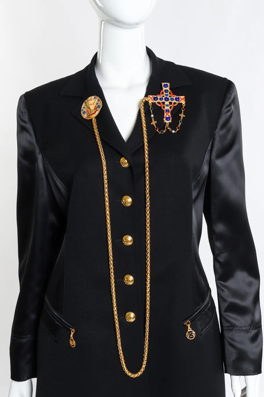Double Pin Chain Brooch - Image 2