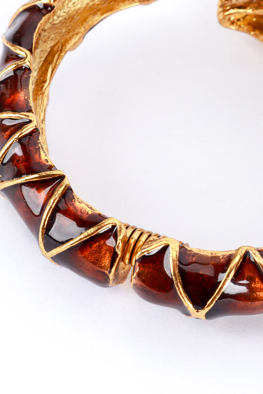 Double Rams Head Enamel Bracelet - Image 5