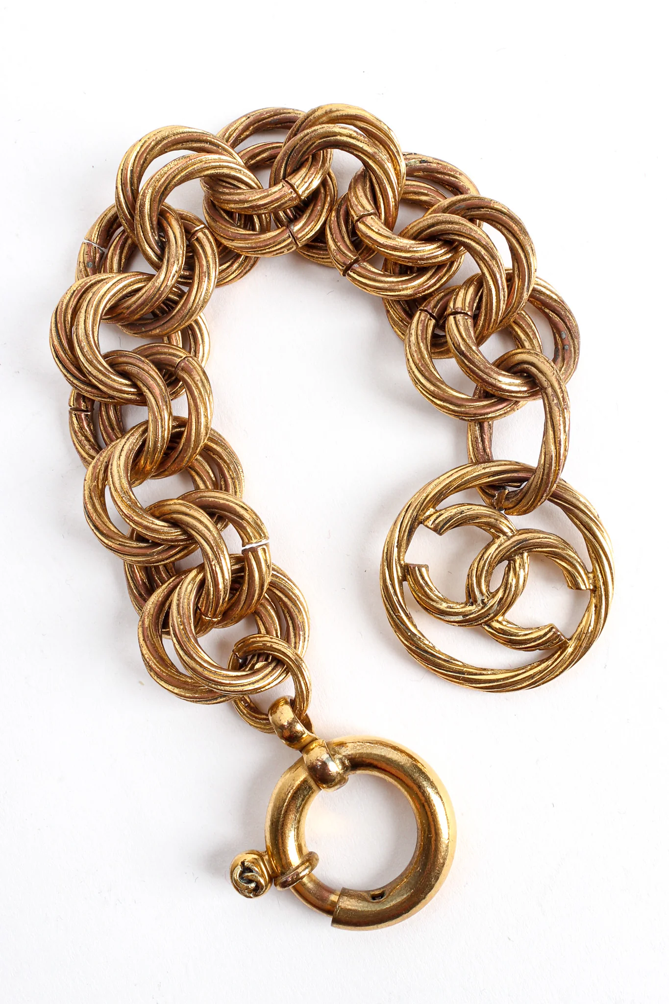 Double Rolo Link CC Bracelet