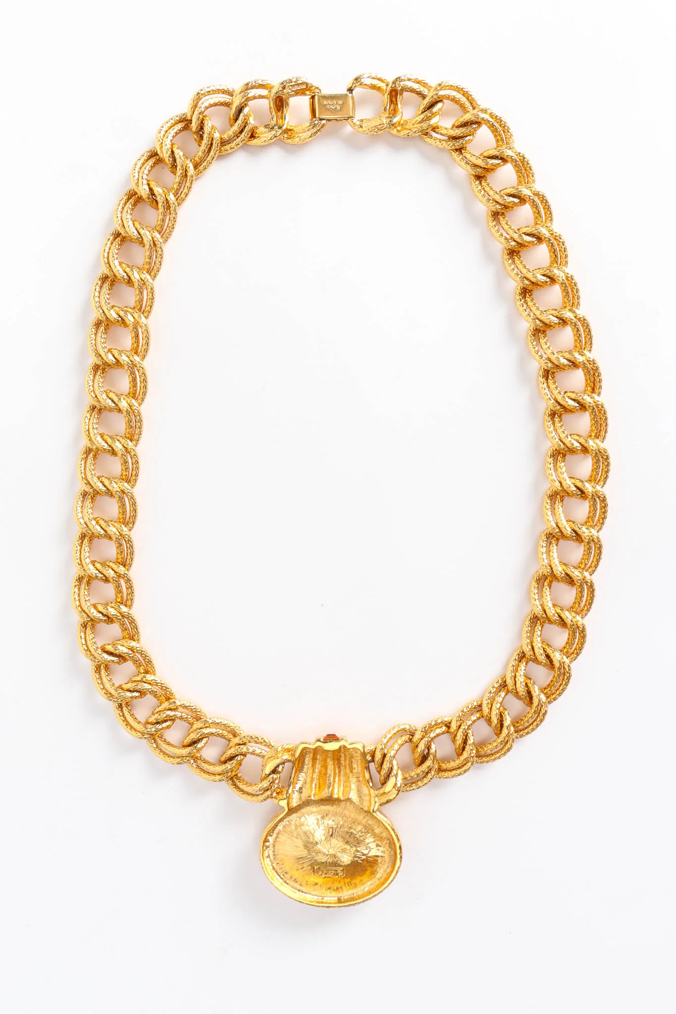 Rope Link Crystal Pendant Necklace - Image 4