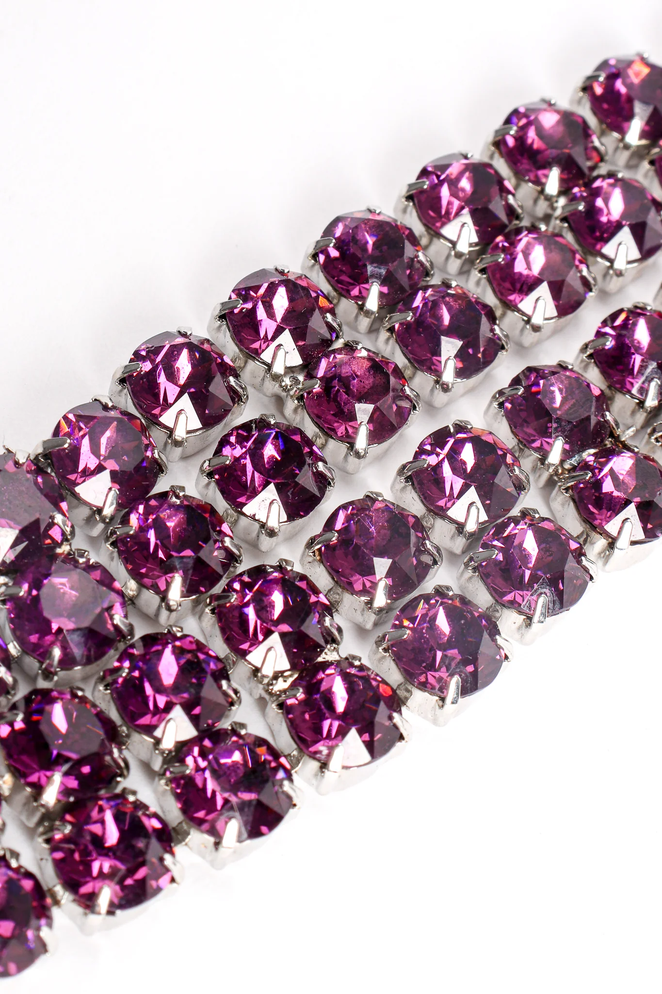 Double Row Amethyst Choker Necklace - Image 4