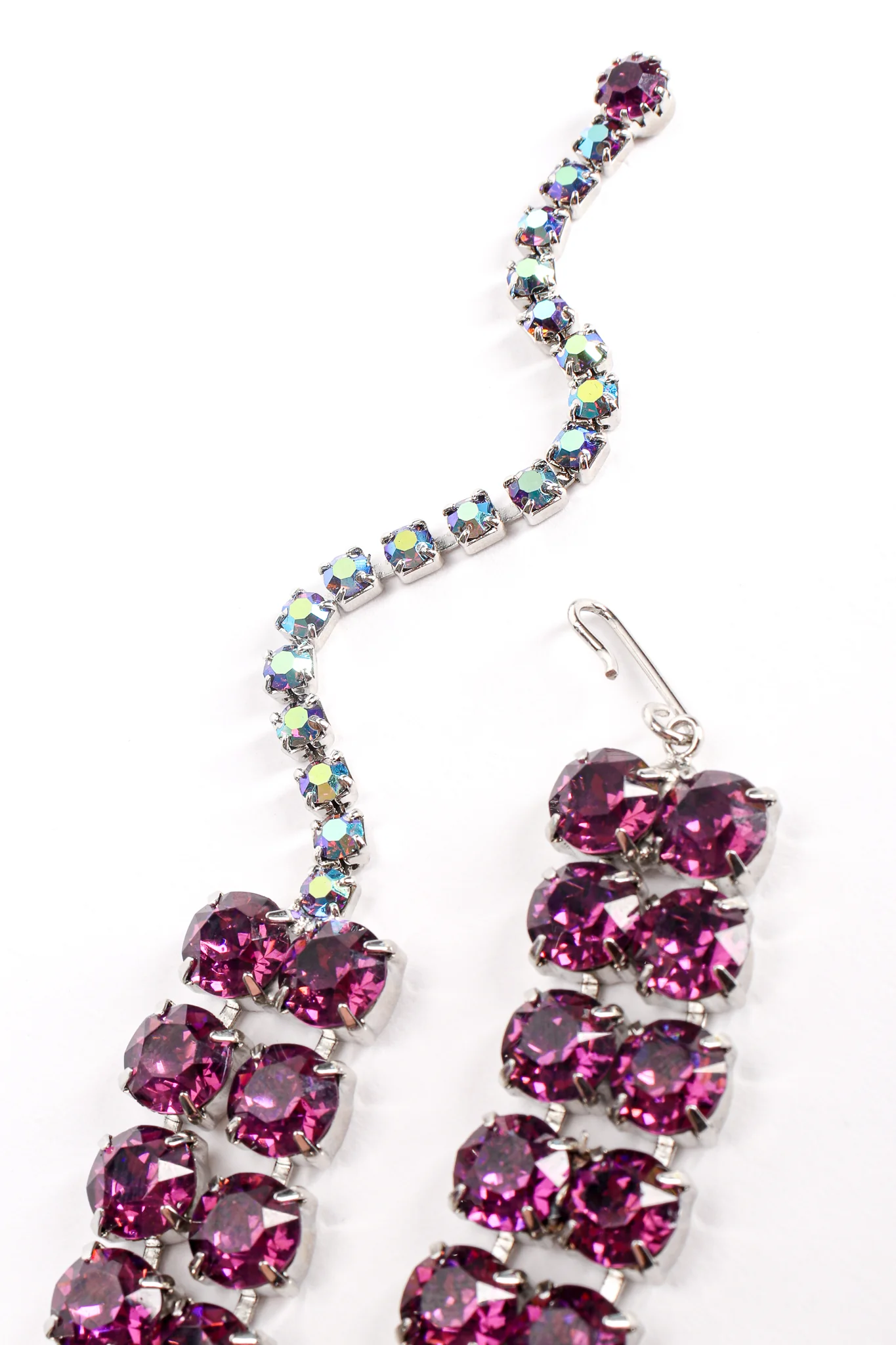 Double Row Amethyst Choker Necklace - Image 5