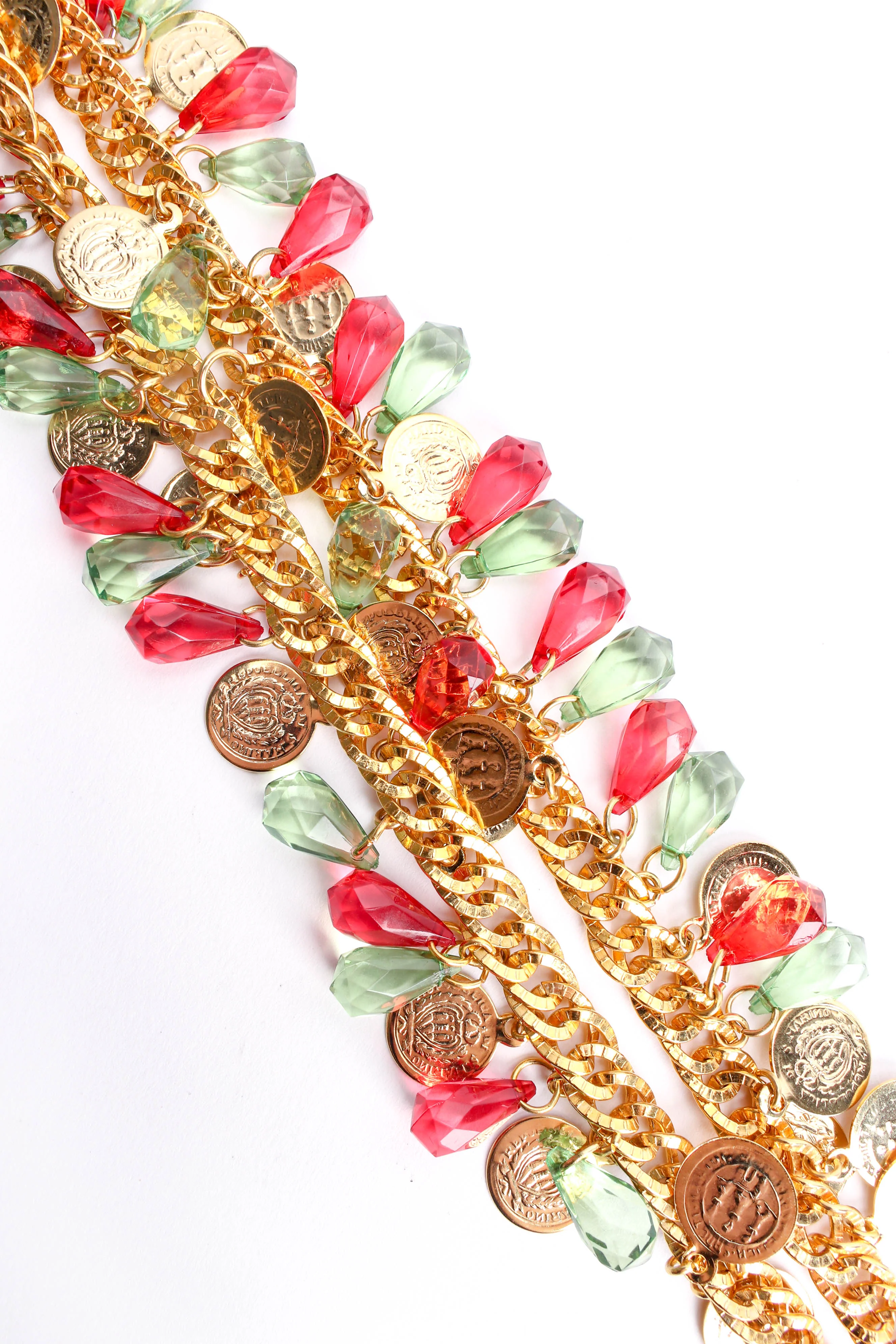 Double Tiered Crystal Coin Necklace - Image 6