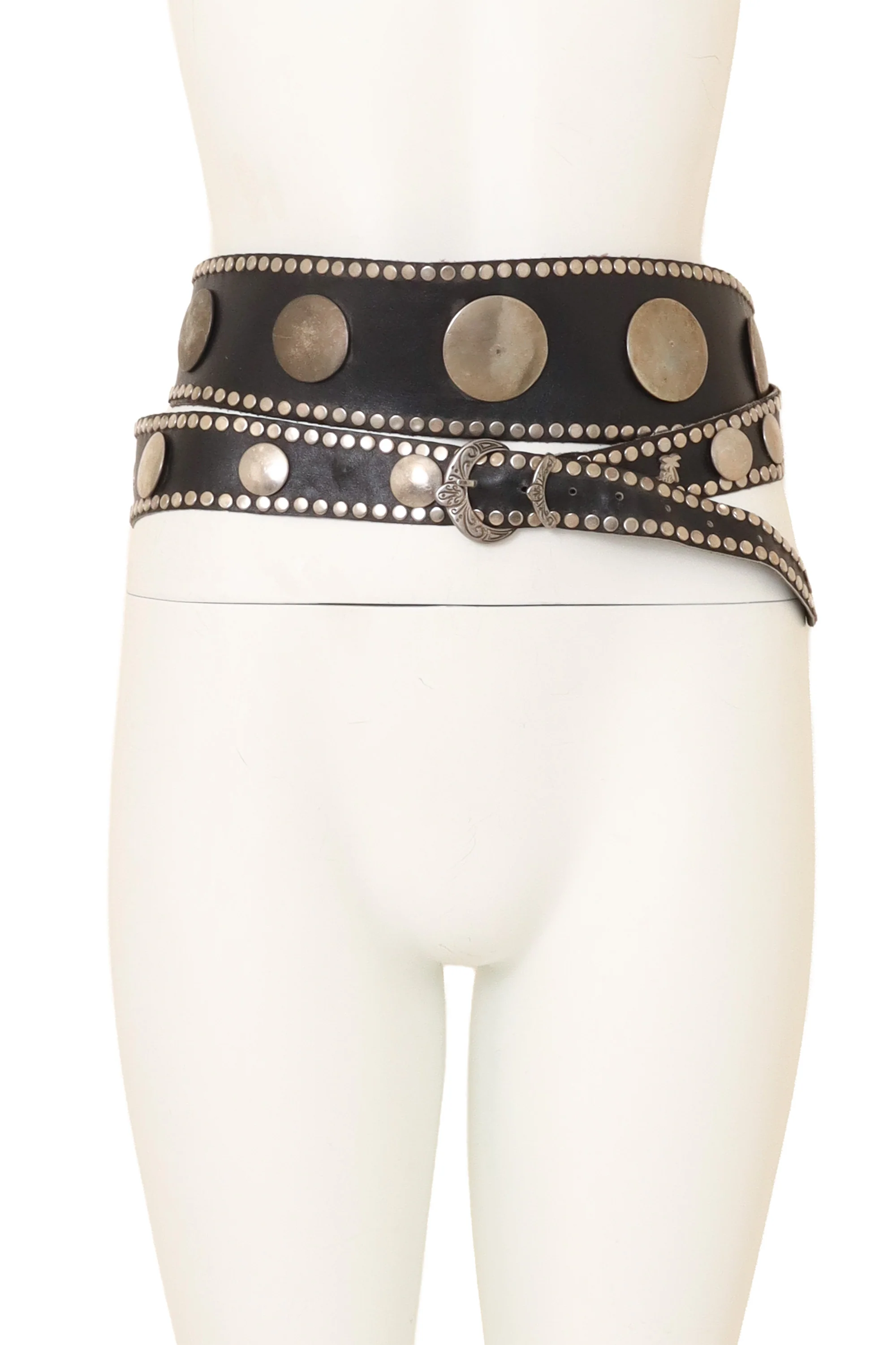 Double Wrap Leather Disc Belt - Image 2