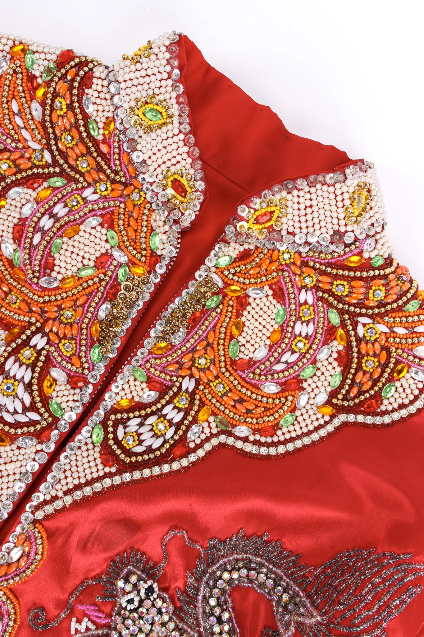 Dragon Phoenix Rhinestone Beaded Jacket - Image 5