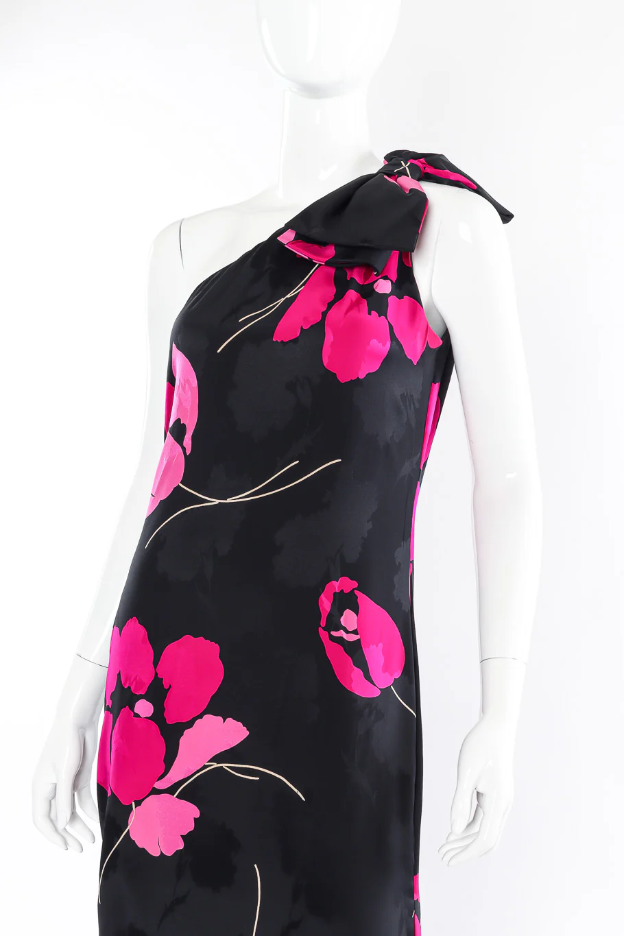 Draped Bias Bow Dress - Image 2