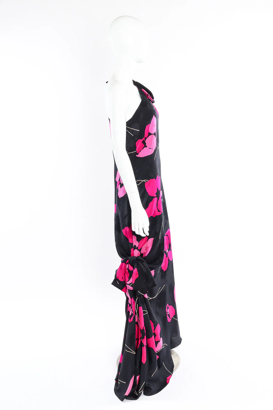 Draped Bias Bow Dress - Image 3