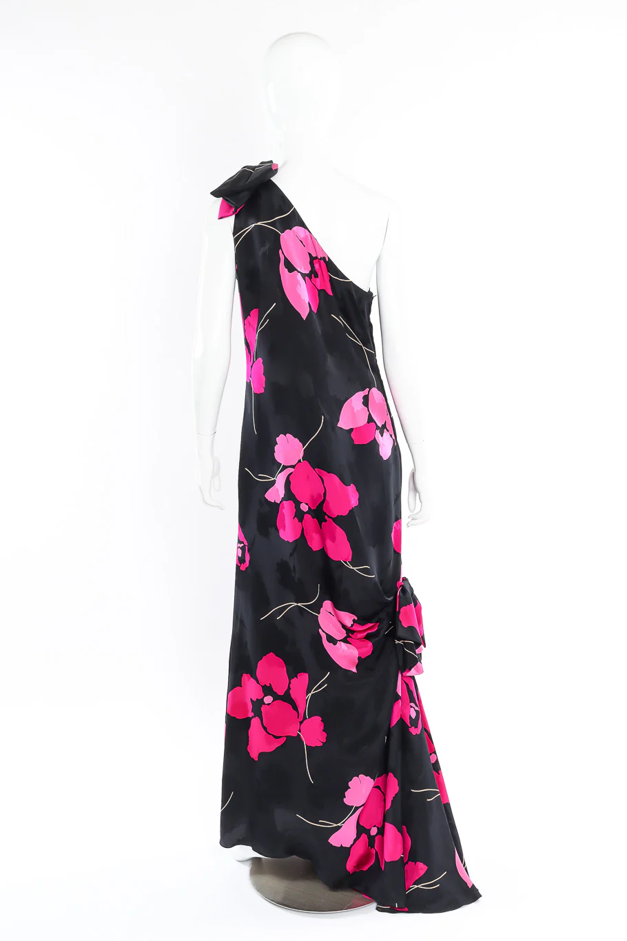Draped Bias Bow Dress - Image 4