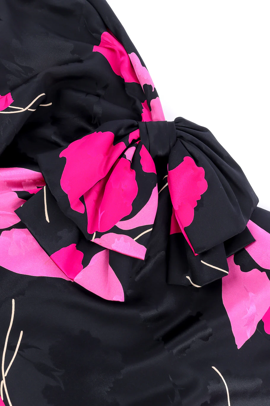 Draped Bias Bow Dress - Image 7