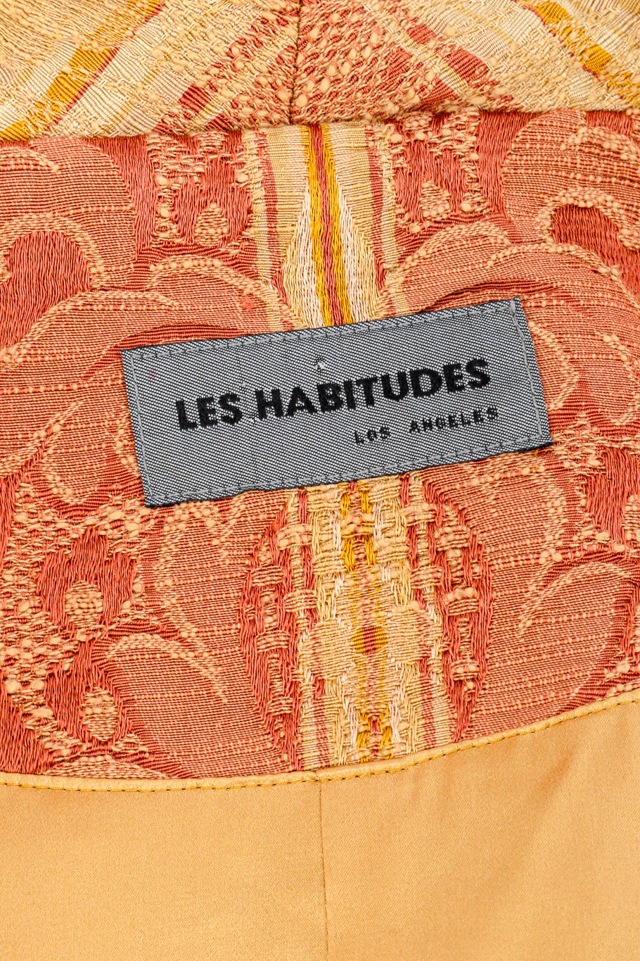 Draped Brocade Cocoon Coat - Image 10