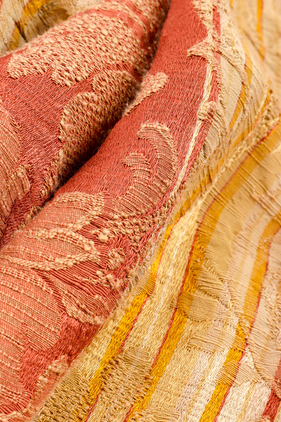 Draped Brocade Cocoon Coat - Image 9