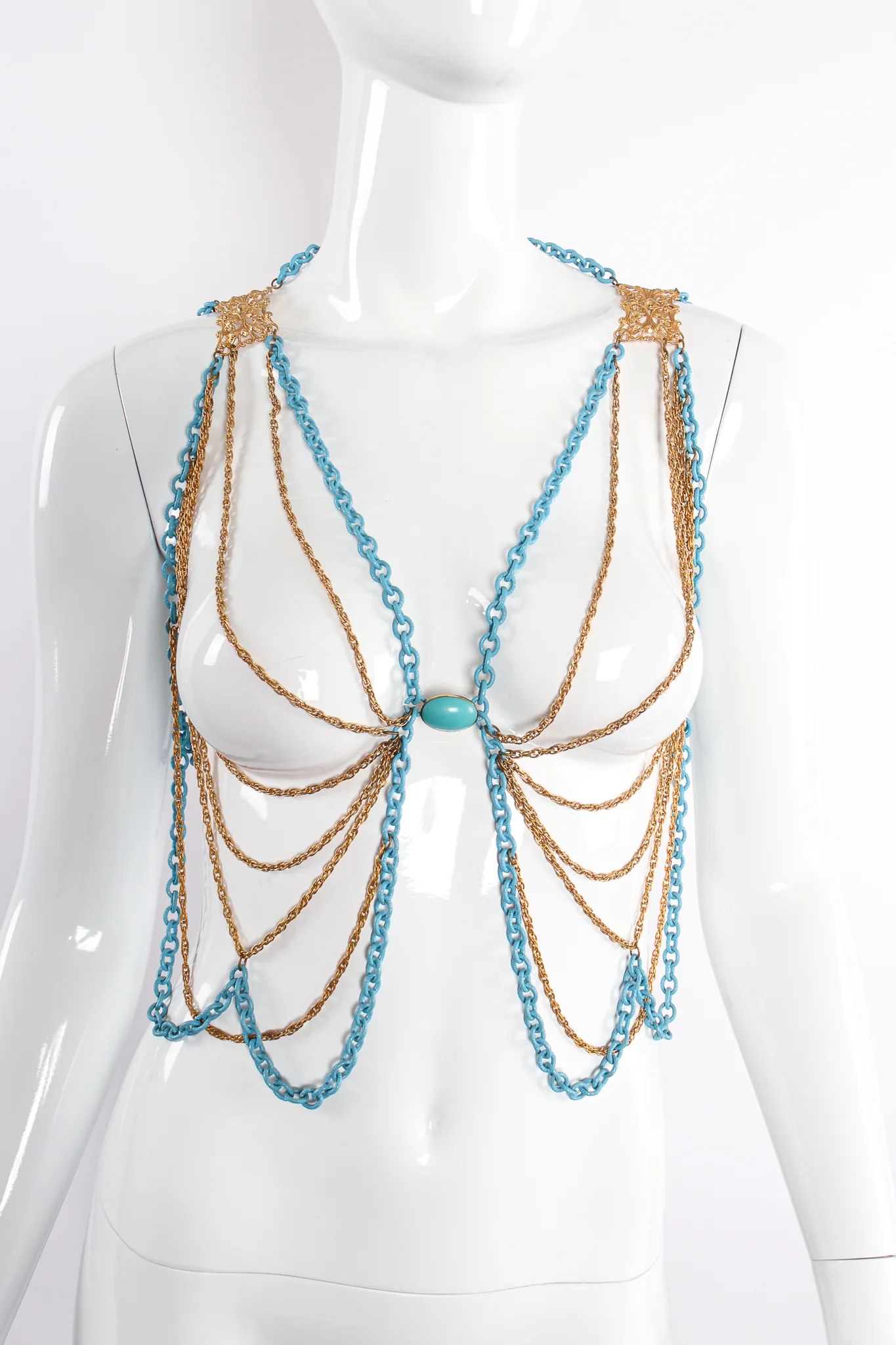 Draped Chain Harness Vest