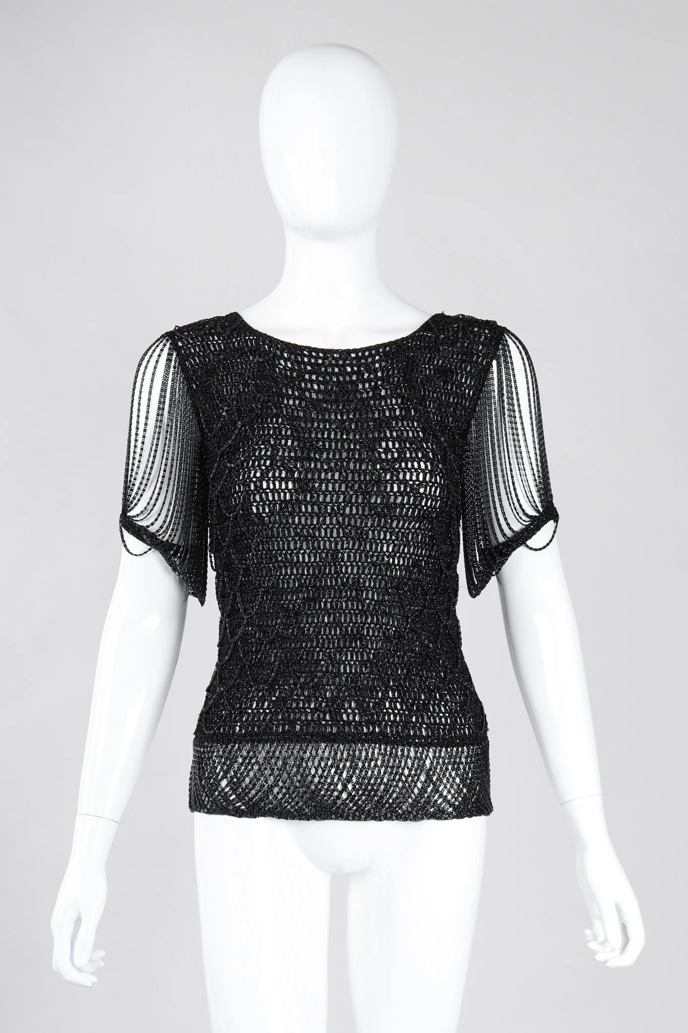 Draped Chain Knit Top - Image 3