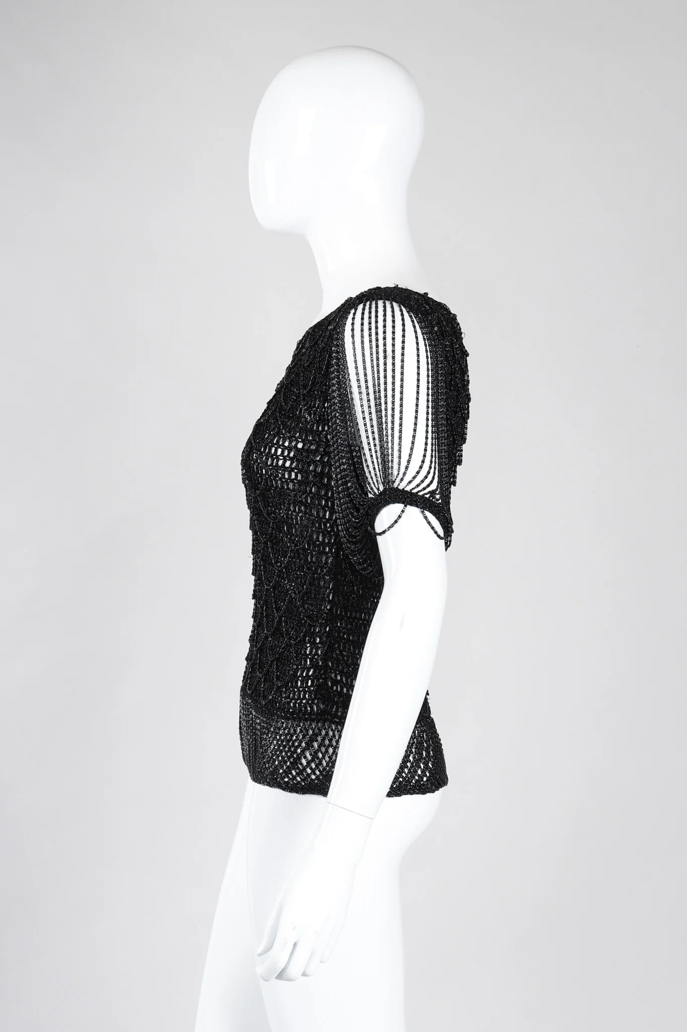Draped Chain Knit Top - Image 4