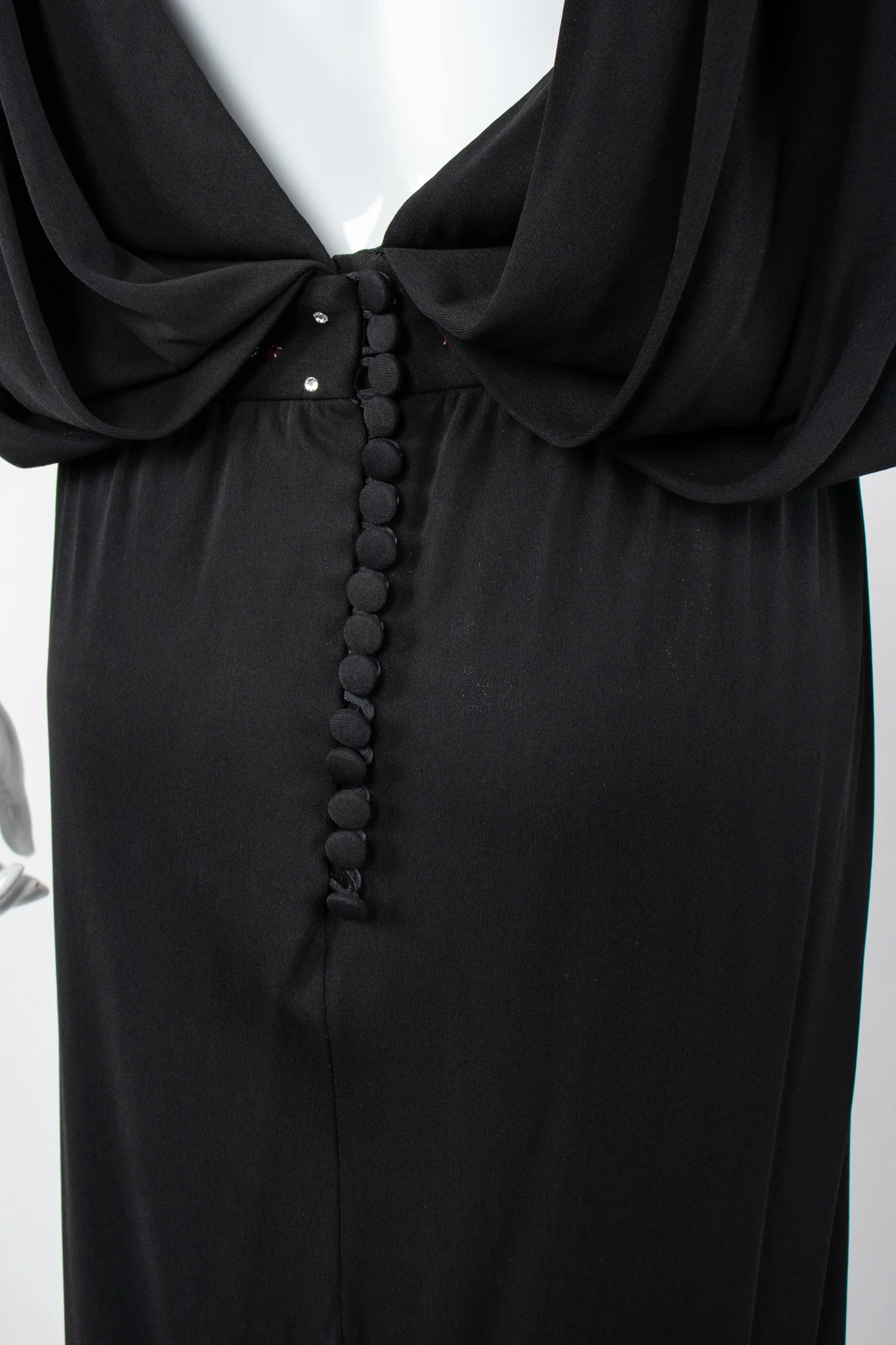 Draped Crepe Column Dress - Image 12