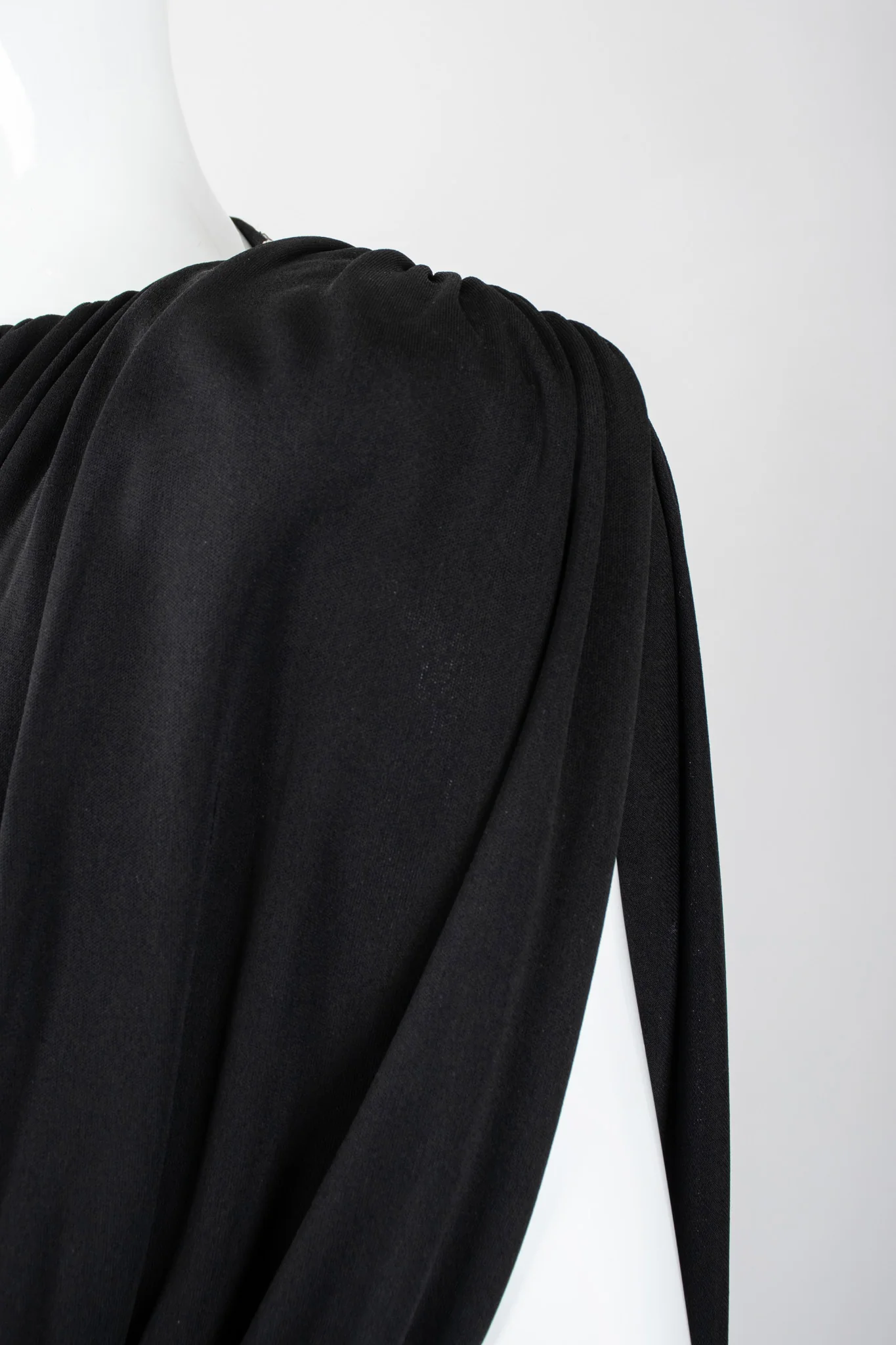 Draped Crepe Column Dress - Image 8