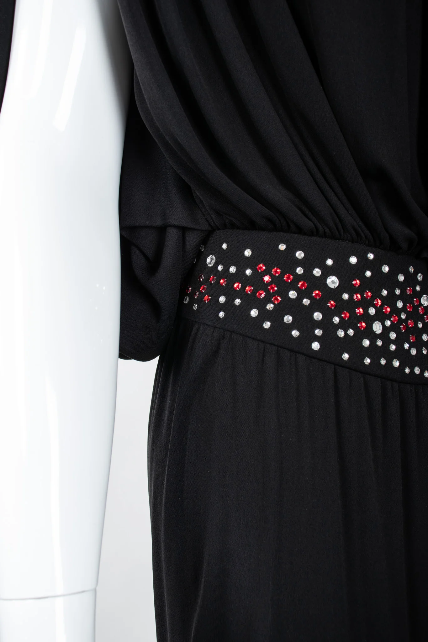 Draped Crepe Column Dress - Image 9