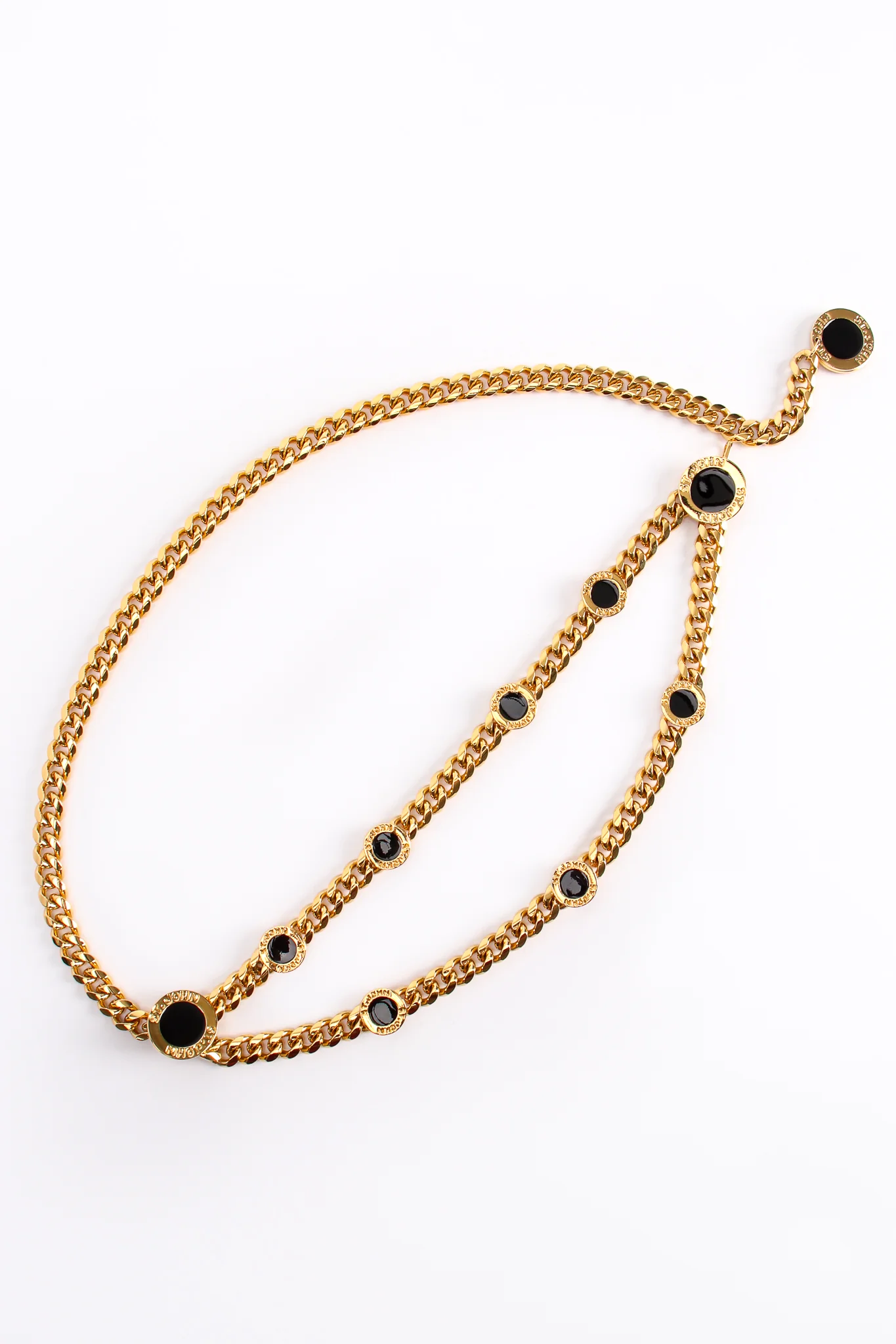 Draped Enamel Coin Chain Belt - Image 6