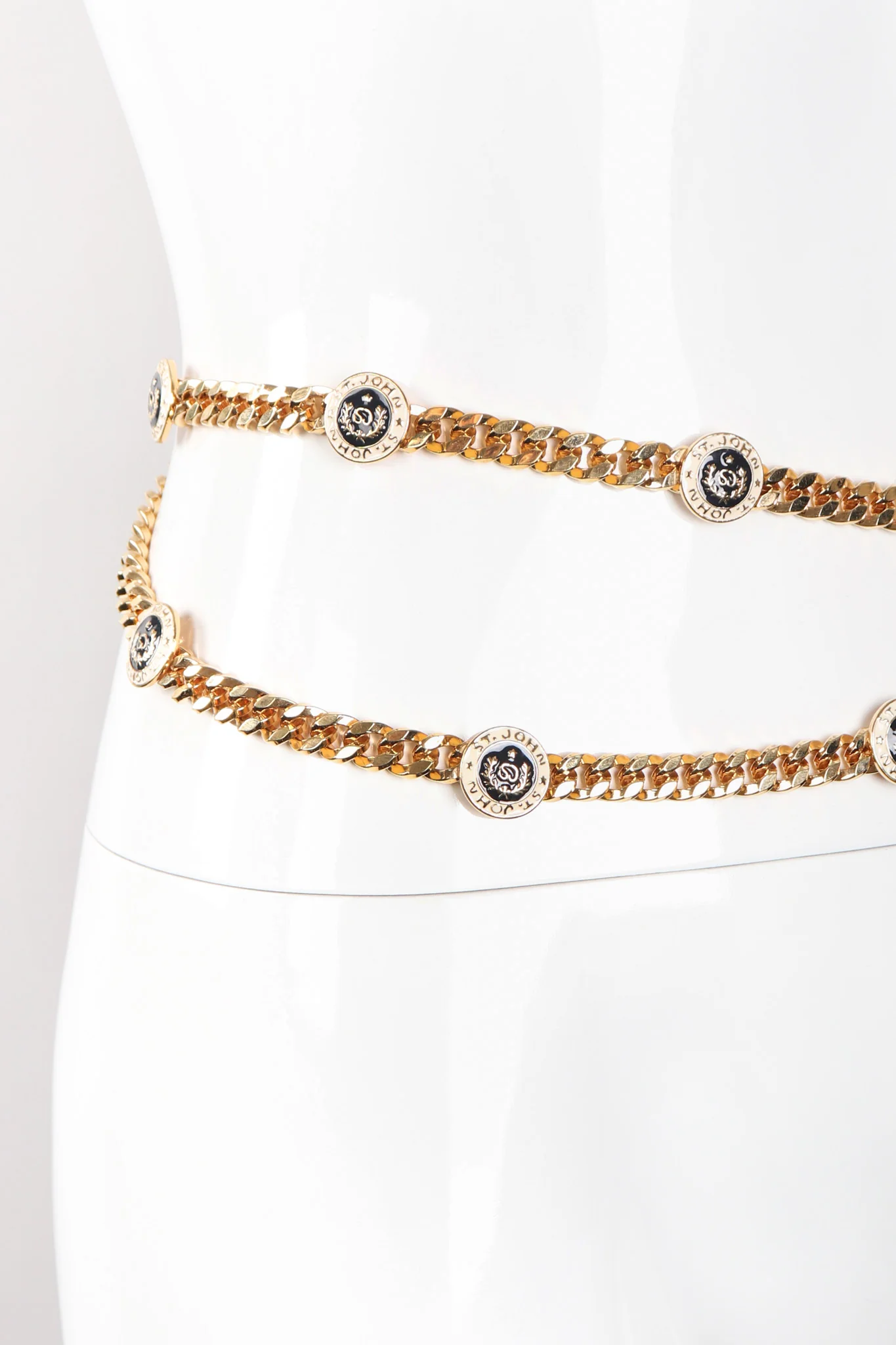 Draped Enamel Logo Chain Belt - Image 6