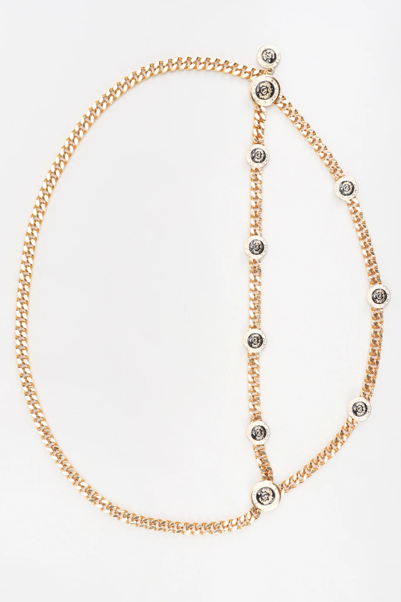 Draped Enamel Logo Chain Belt - Image 7