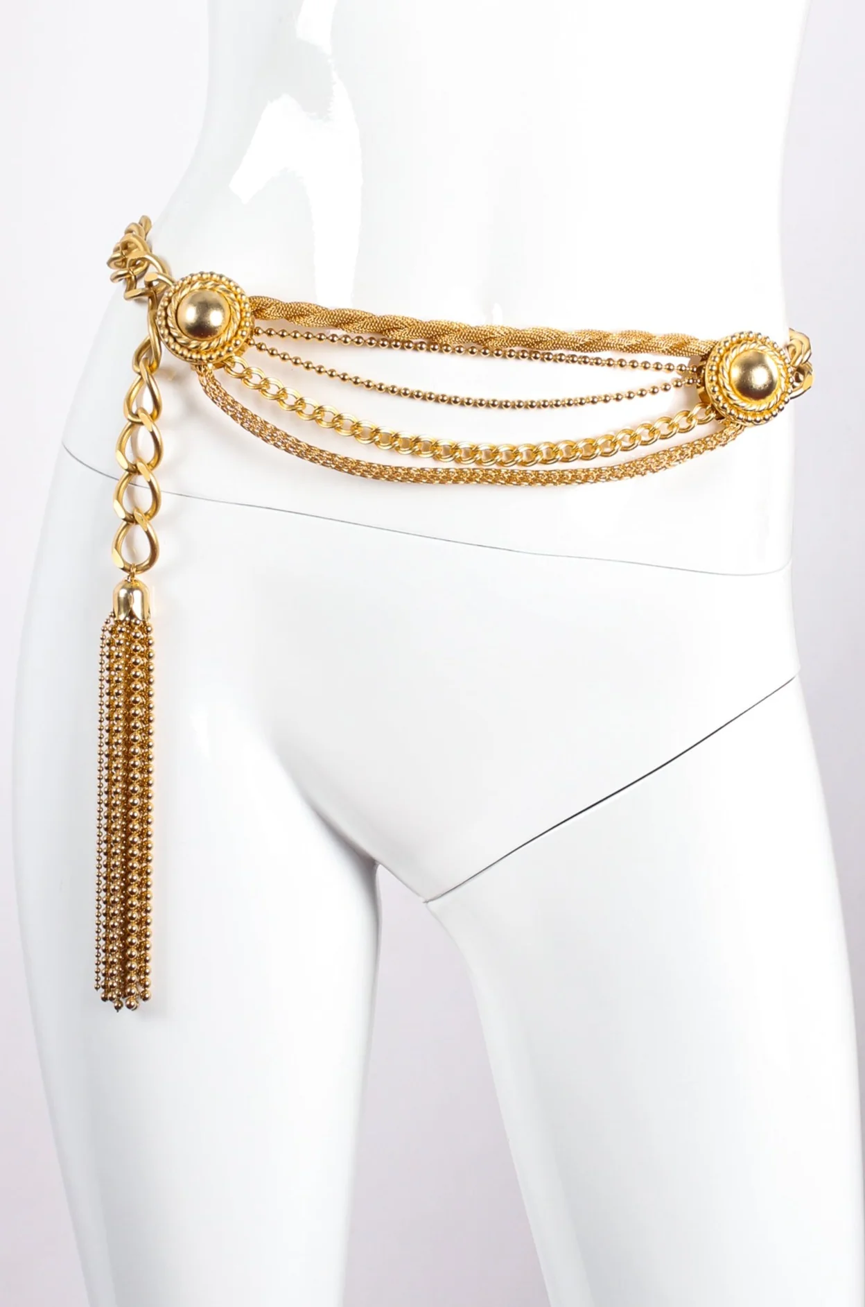 Draped Multi Mixed Chain Belt