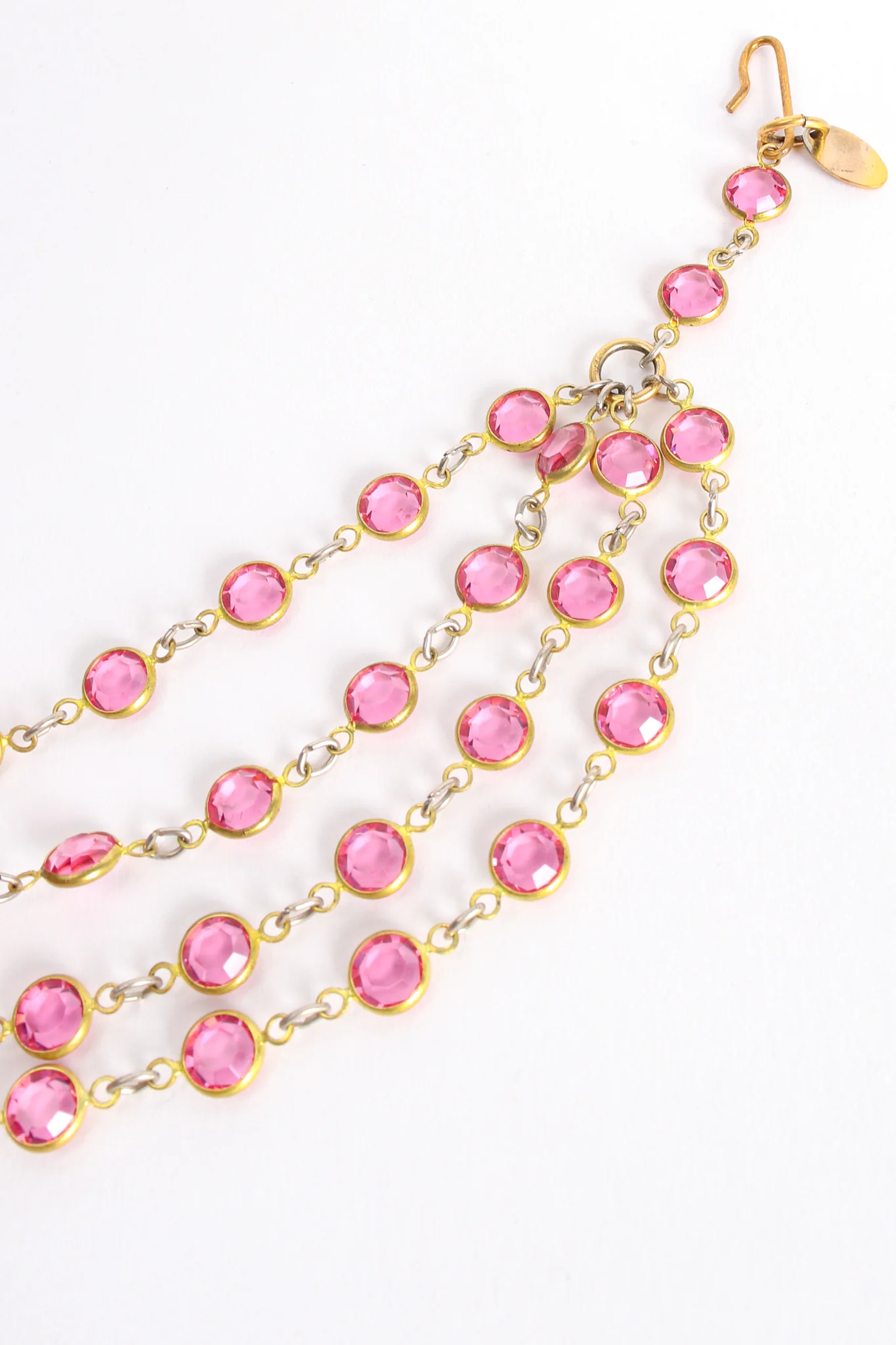 Draped Rhinestone Chain Choker - Image 3