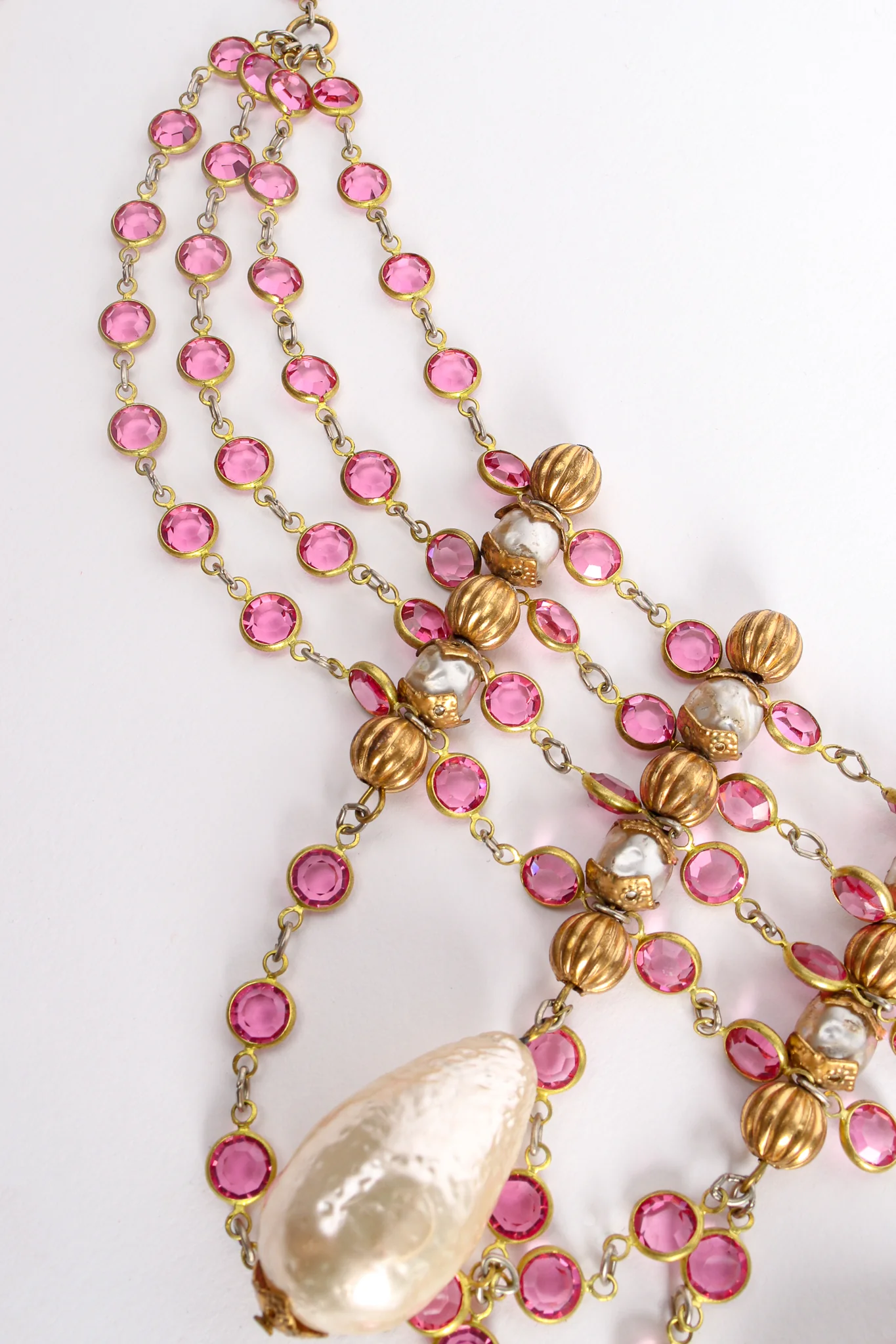 Draped Rhinestone Chain Choker - Image 4