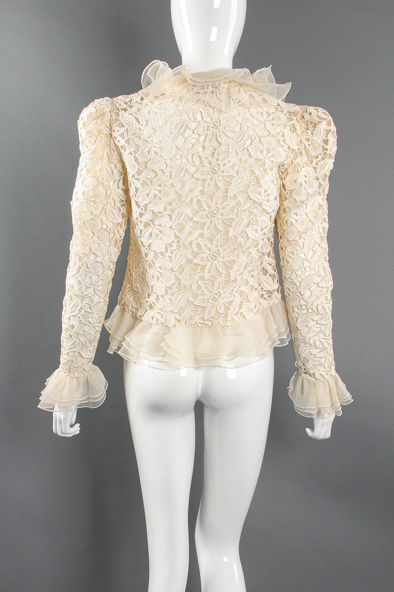 Dynasty Collection Organza Lace Ruffle Jacket - Image 7