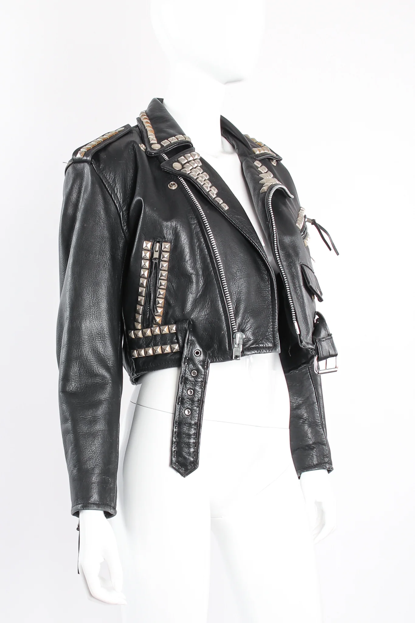 Eagle Studded Leather Biker Jacket