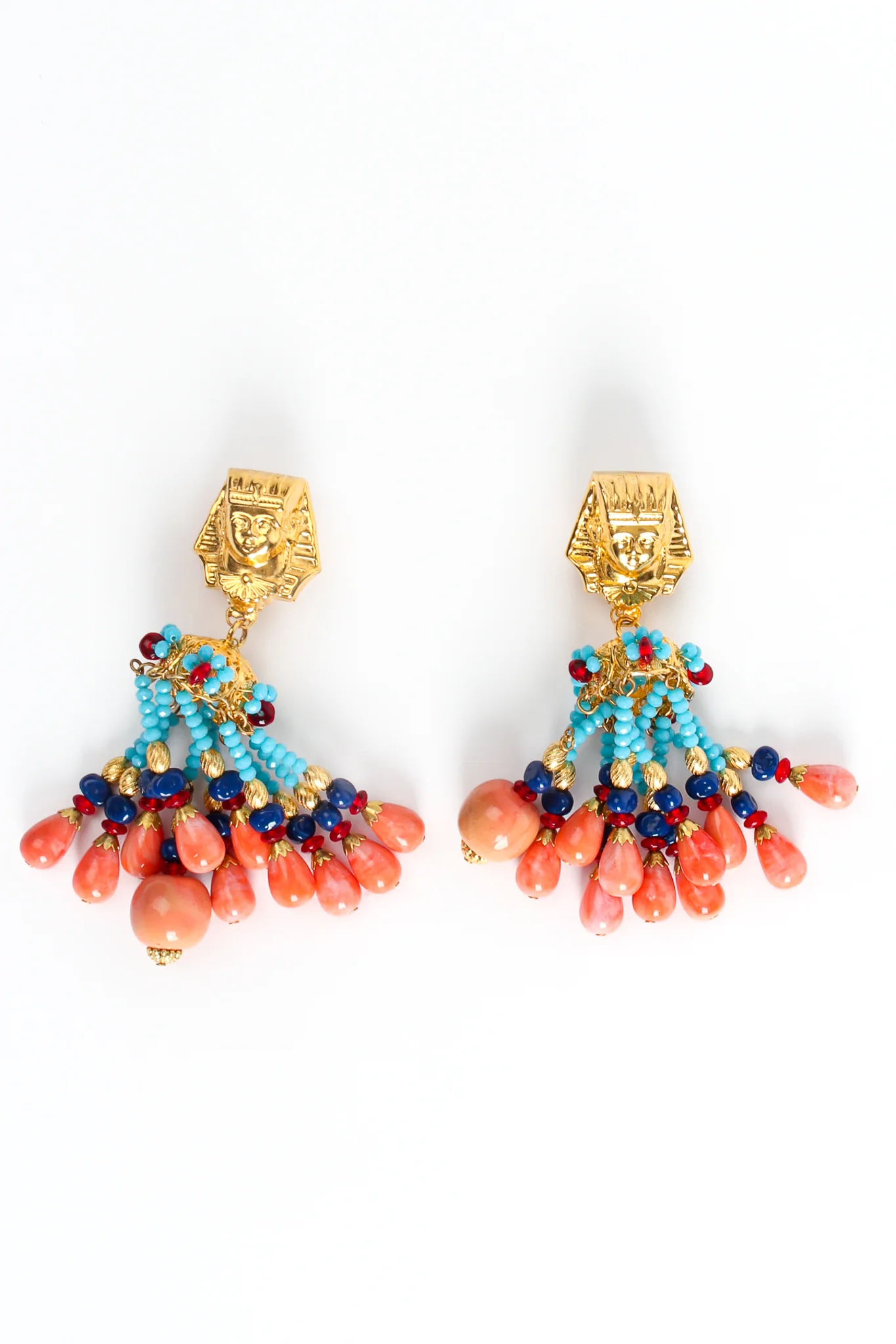 Egyptian Revival Chandelier Earrings - Image 3