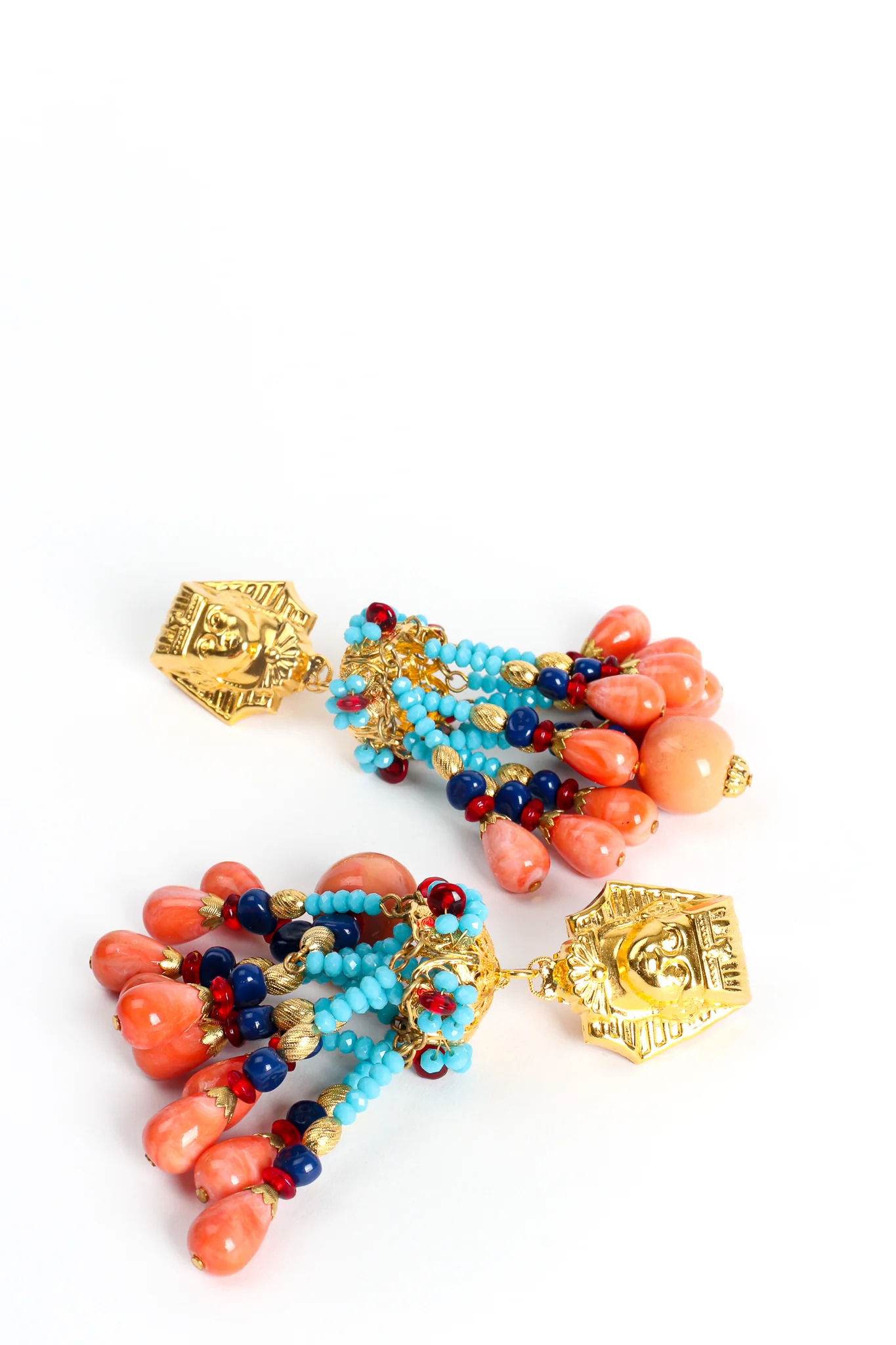 Egyptian Revival Chandelier Earrings - Image 4