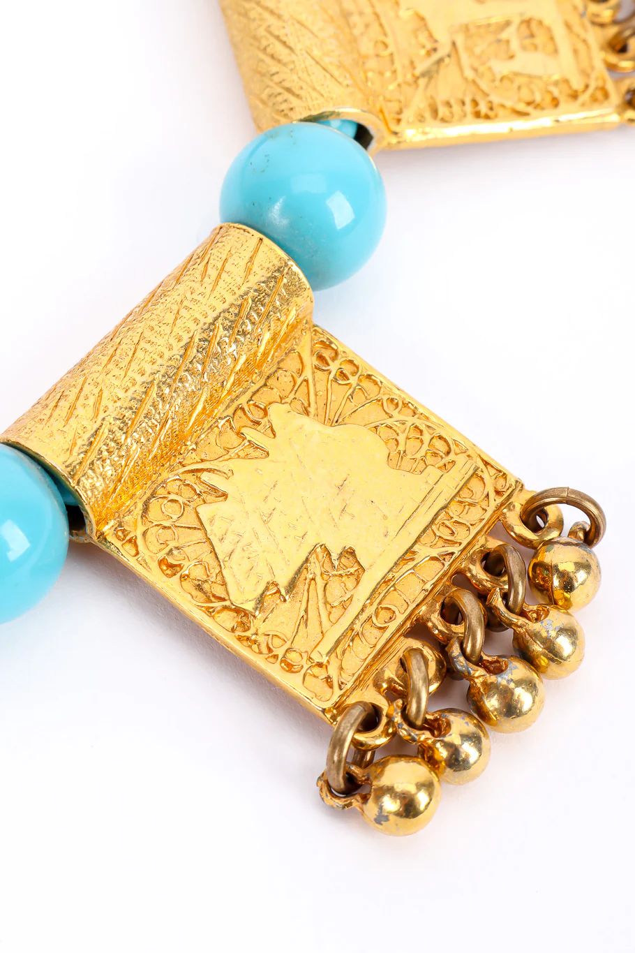 Egyptian Revival Plate Pendant Necklace - Image 7
