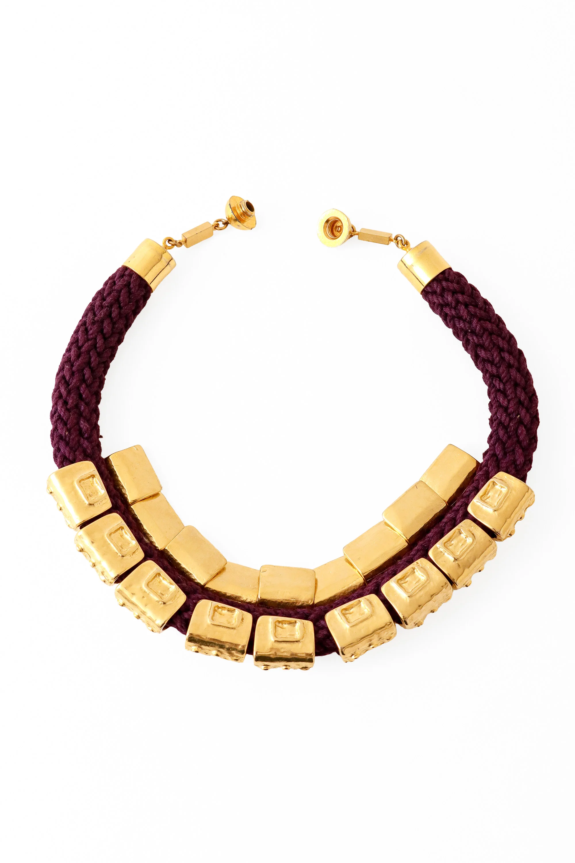 Egyptian Revival Textured Bar Collar - Image 4