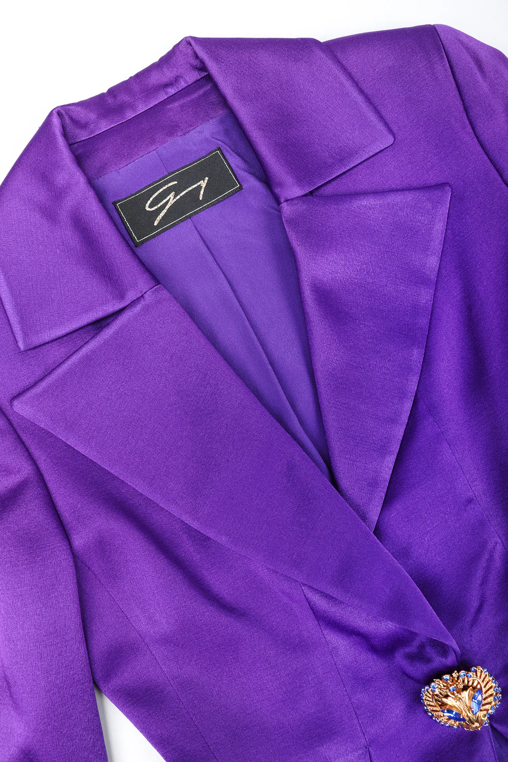 Electric Satin Jacket & Skirt Power Suit - Image 9