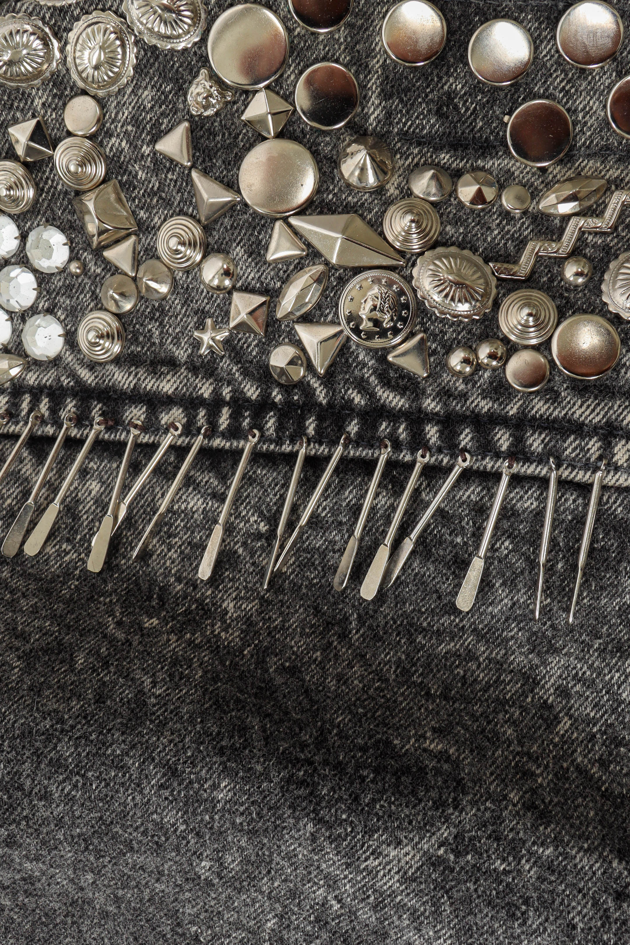 Electric Multi-Studded Denim Jacket - Image 8