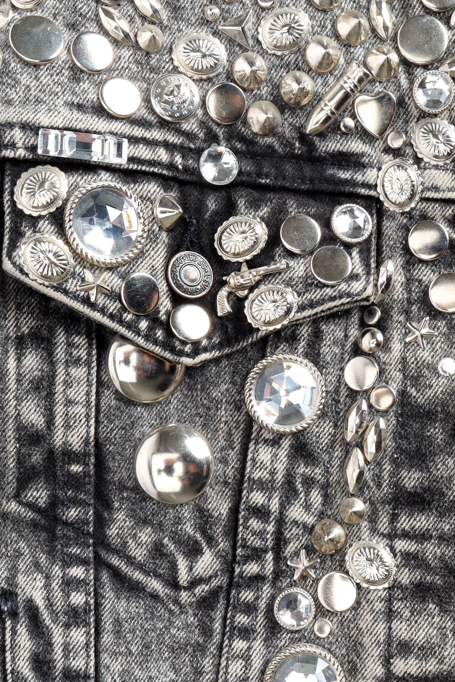 Electric Multi-Studded Denim Jacket - Image 9