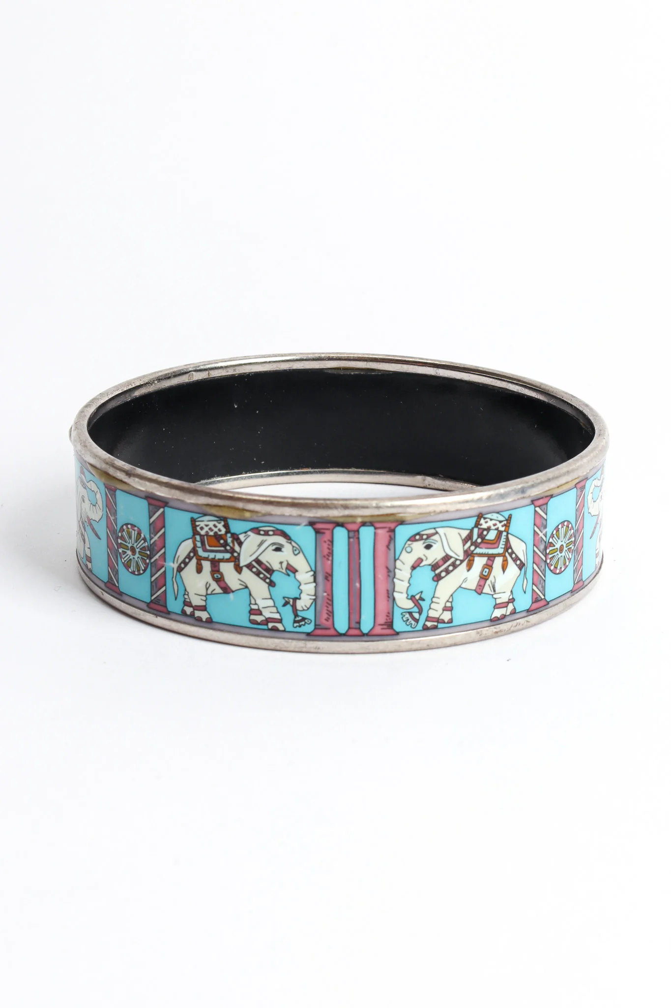 Elephant Torana Wide Enamel Bracelet - Image 9