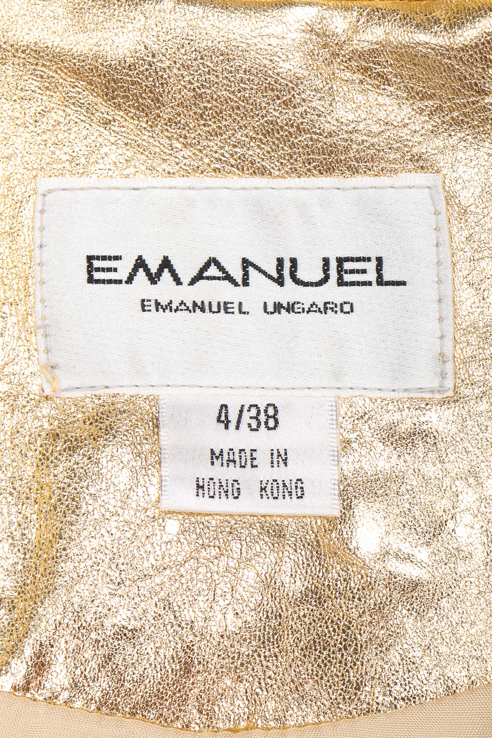 Emanuel Gold Leather Biker Jacket - Image 12