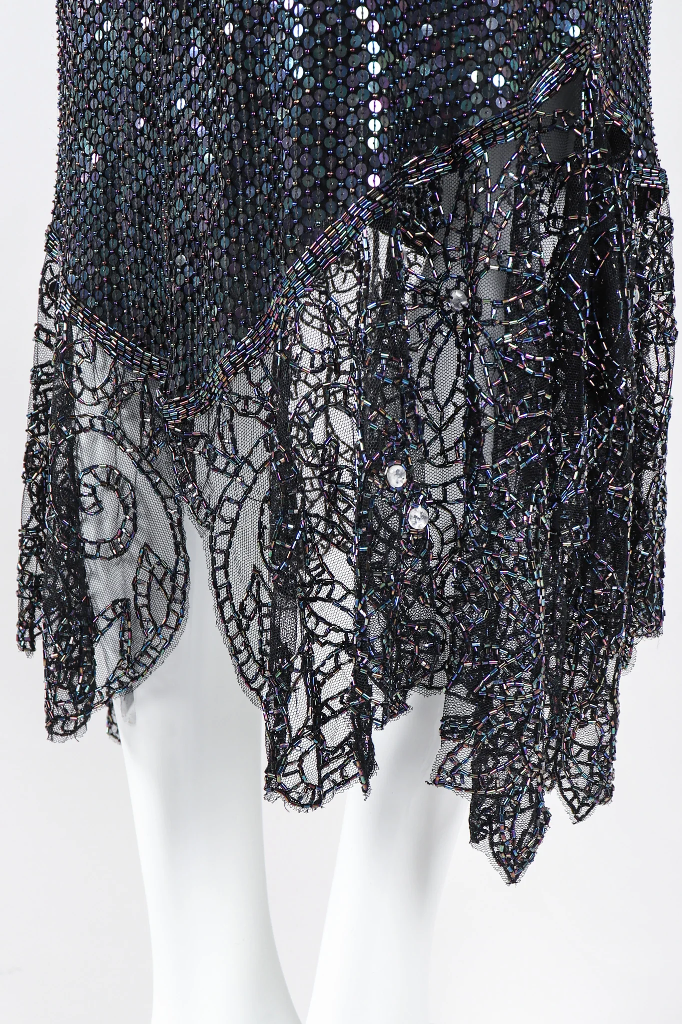 Embellished Bead Lace Dress - Image 10