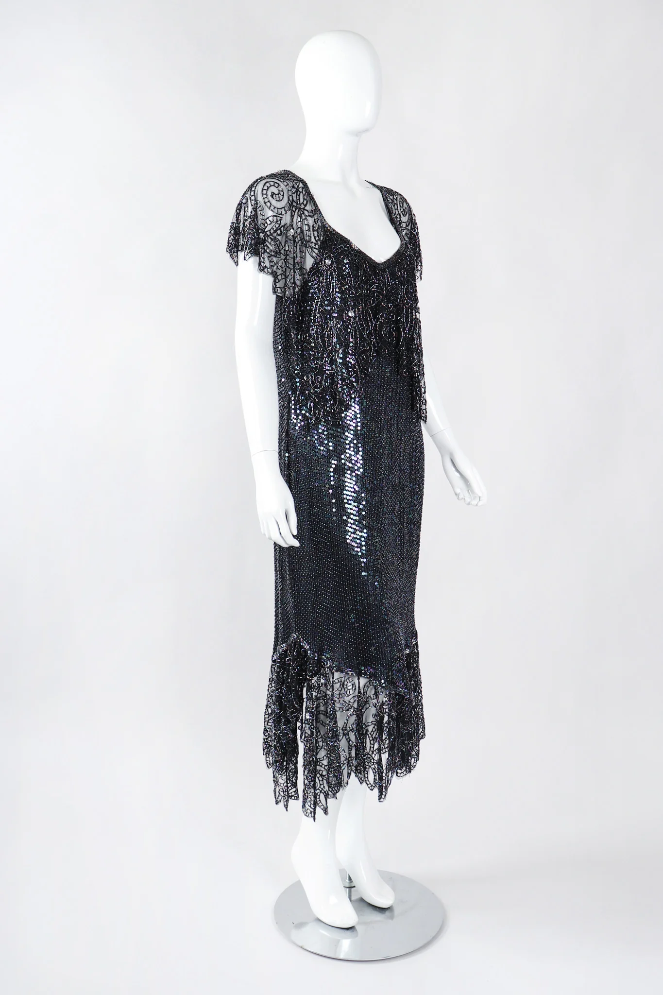 Embellished Bead Lace Dress - Image 2