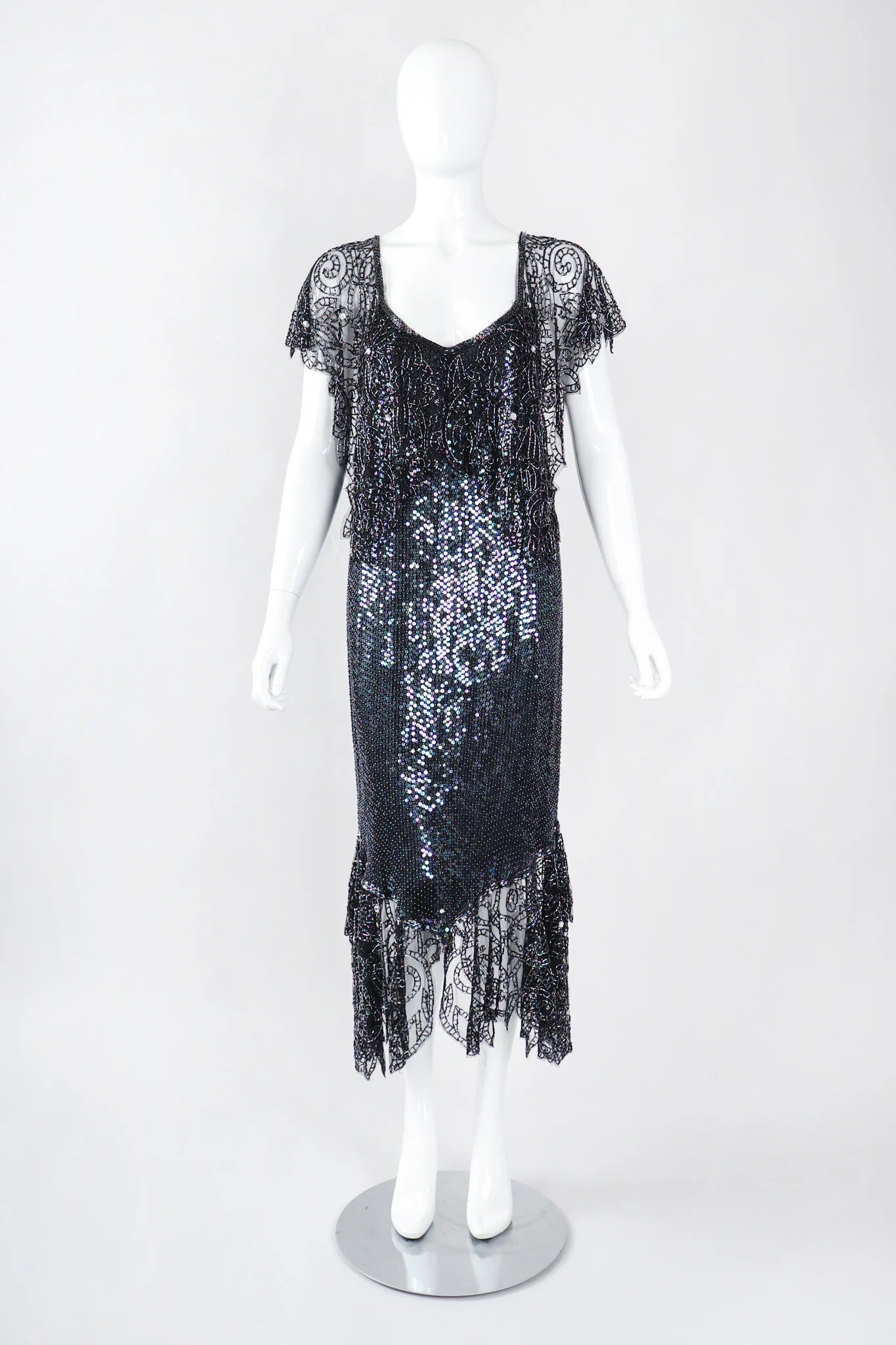 Embellished Bead Lace Dress - Image 3
