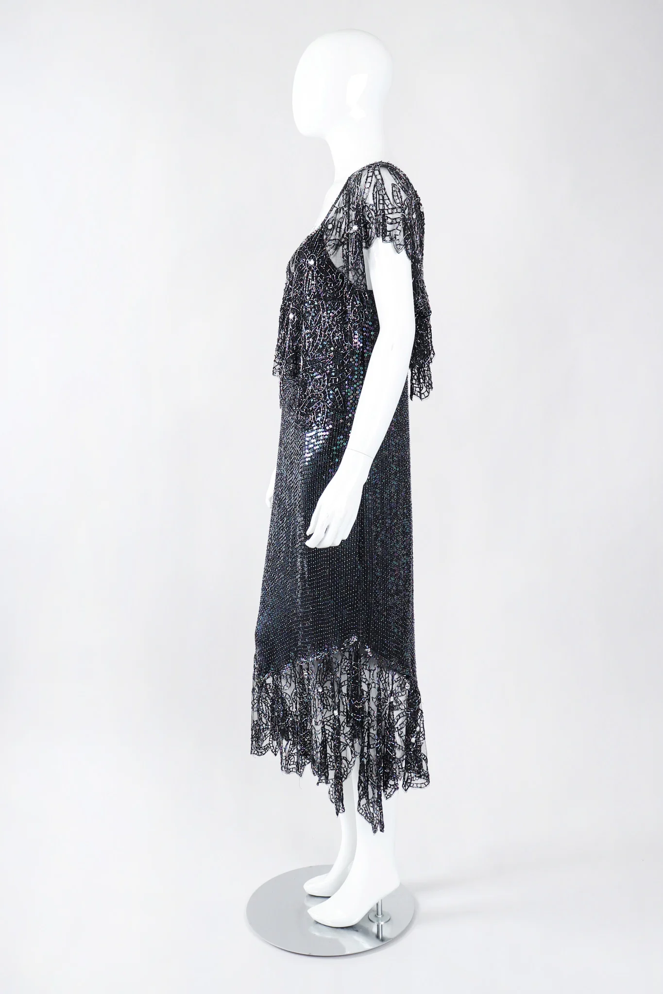Embellished Bead Lace Dress - Image 5